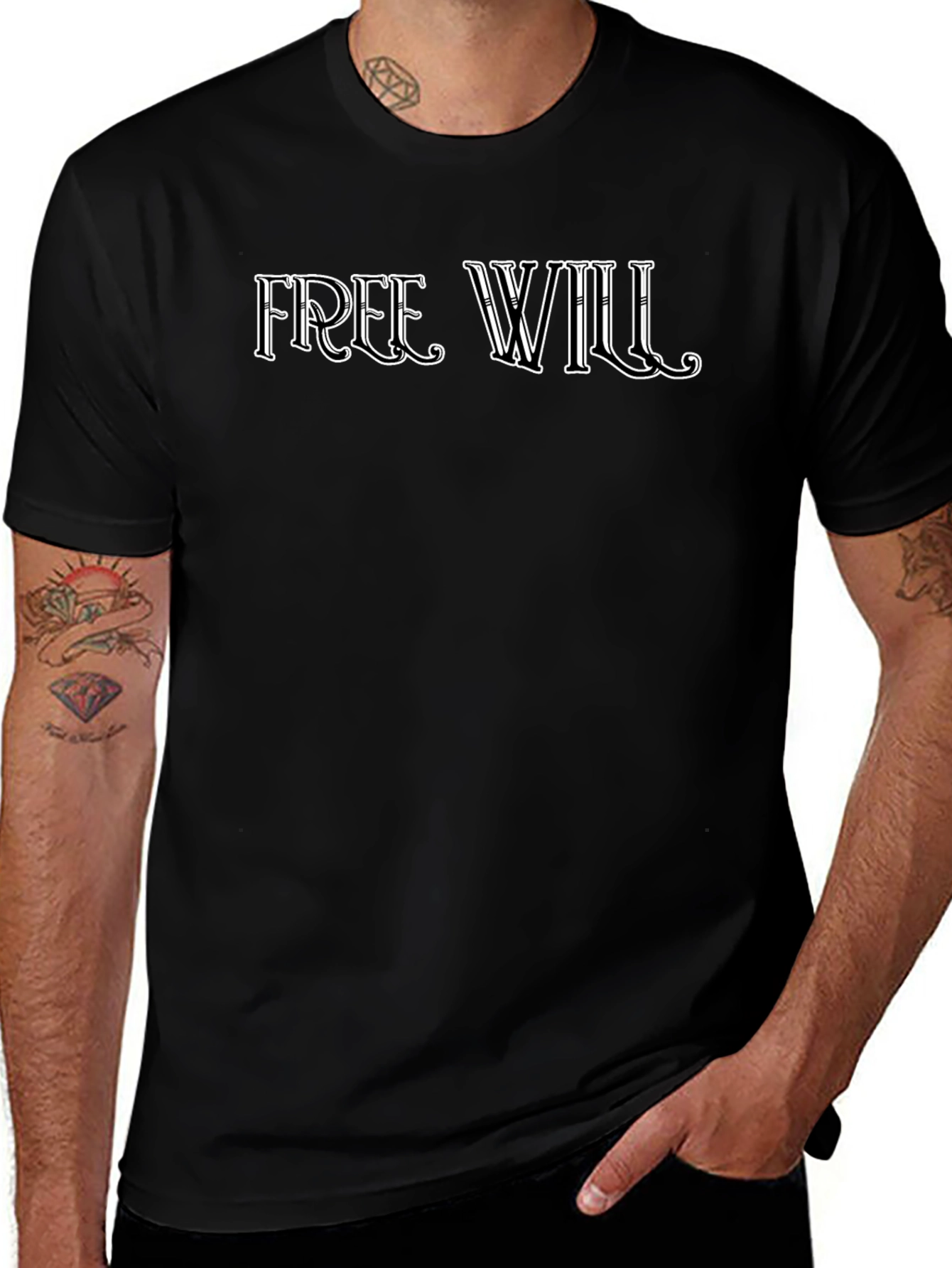 Free Will Black T-Shirt