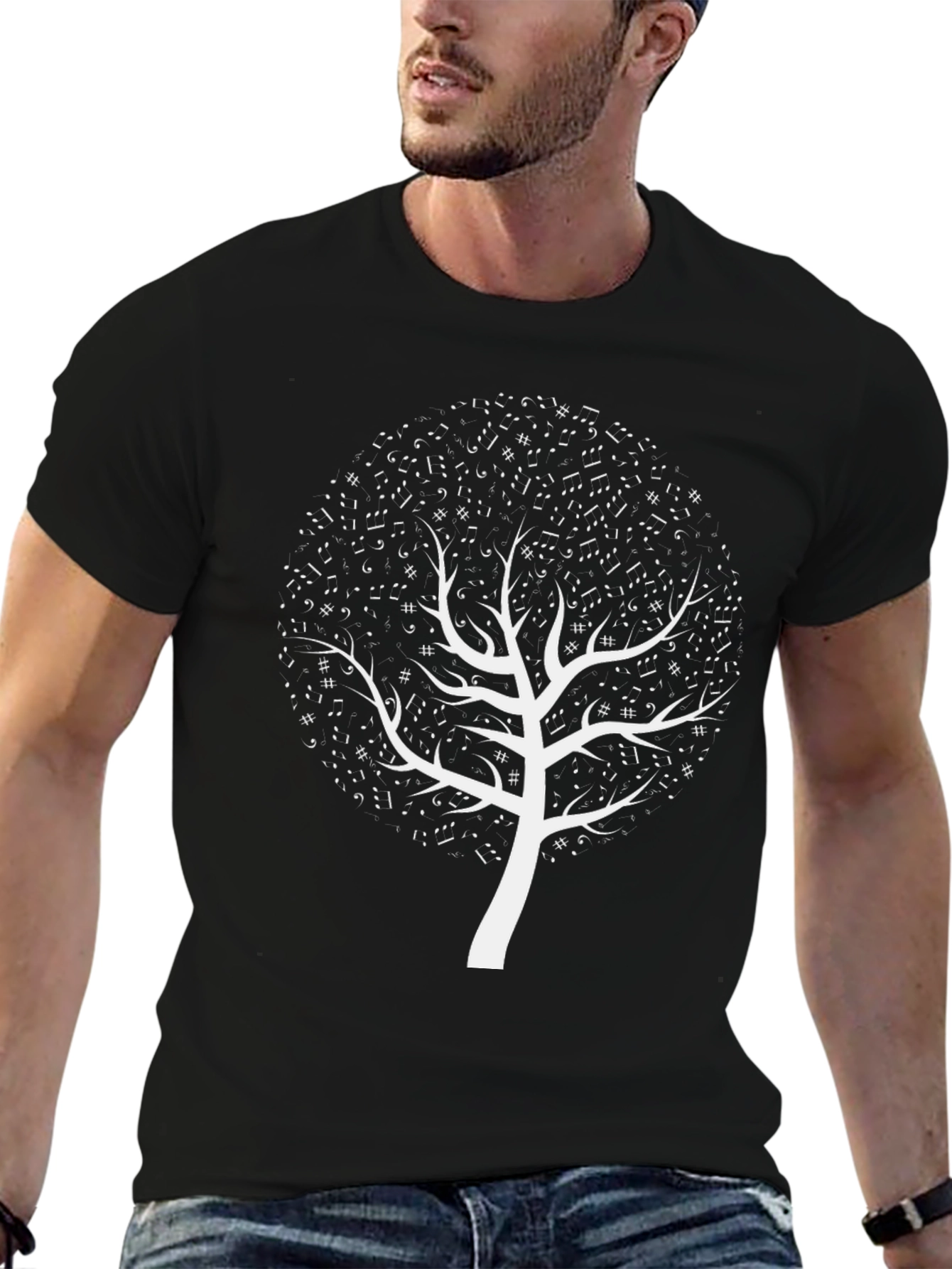 Musical Tree Graphic Tee - Black