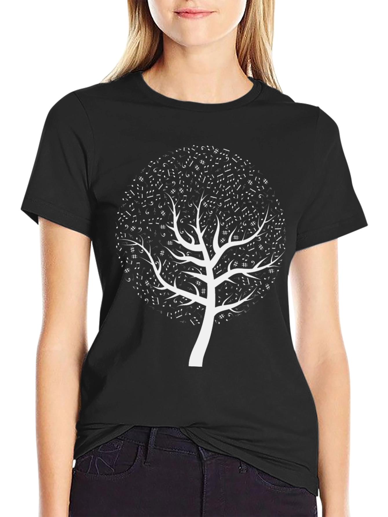 Musical Tree Graphic Tee - Black