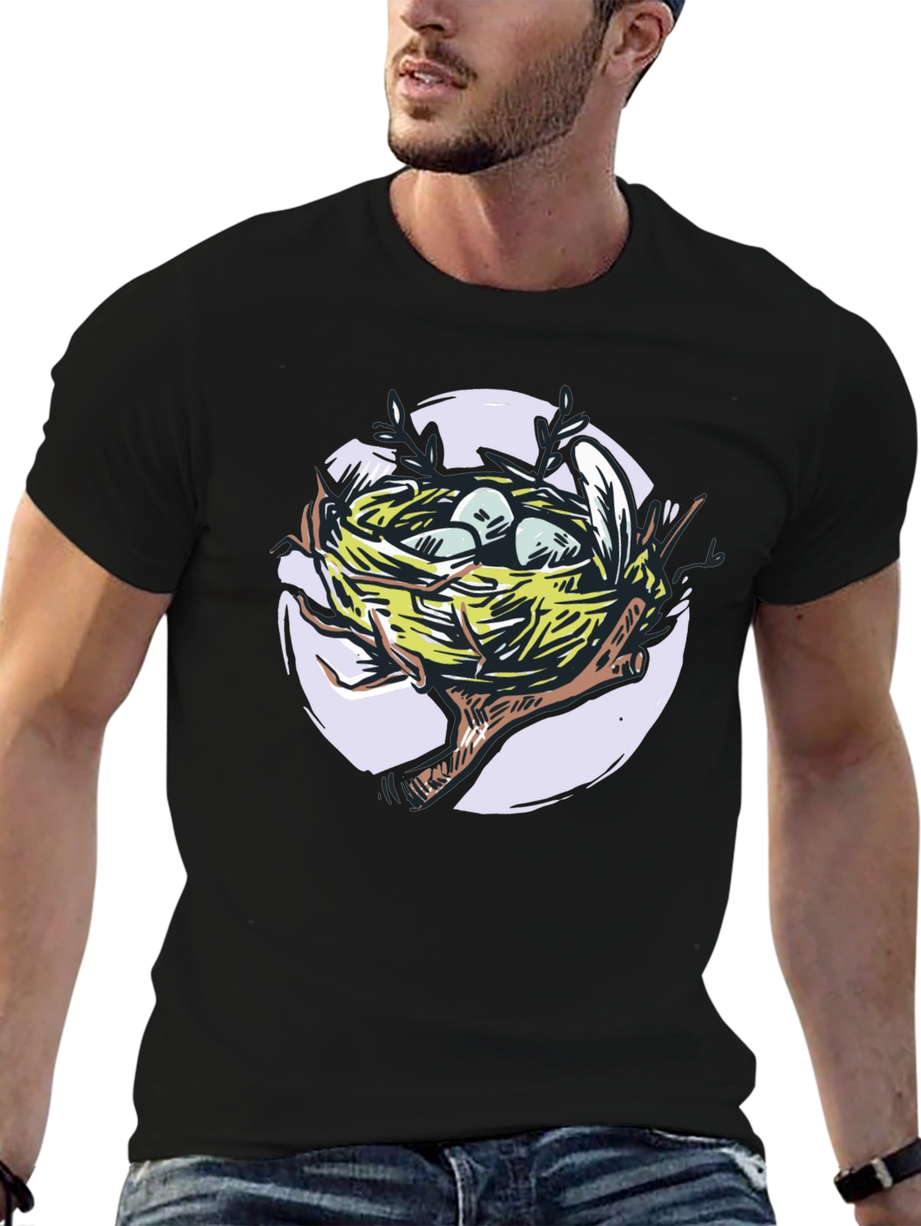 Bird Nest T-Shirt - Artistic Graphic Tee