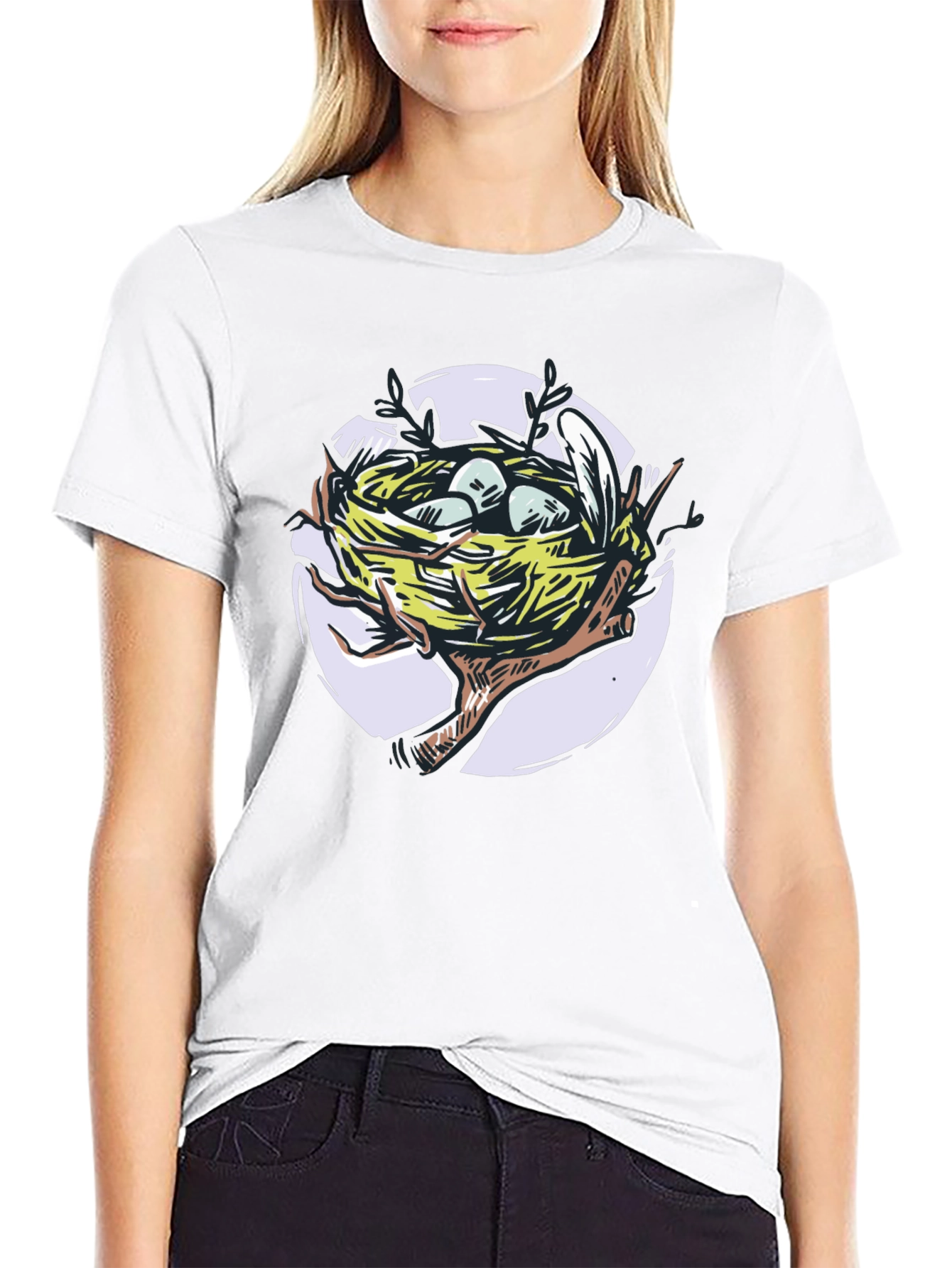 Bird Nest T-Shirt - Artistic Graphic Tee