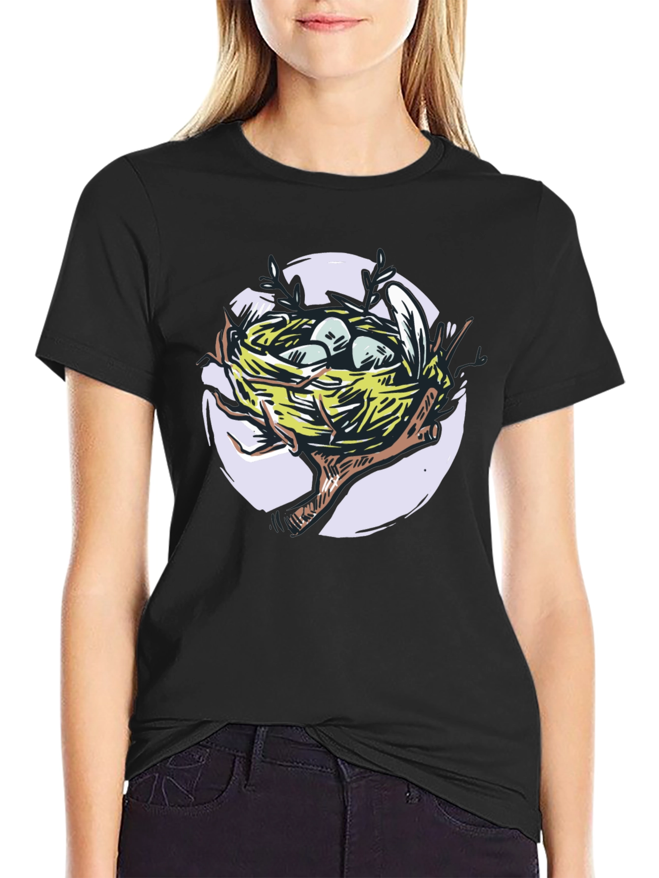 Bird Nest T-Shirt - Artistic Graphic Tee