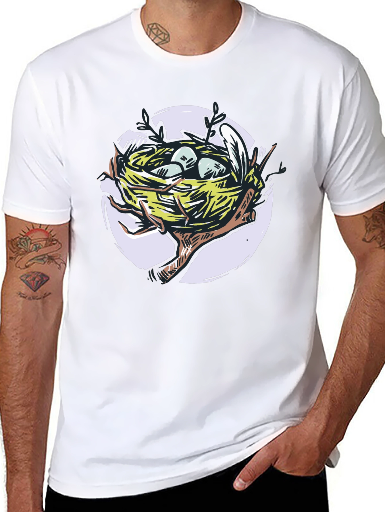 Bird Nest T-Shirt - Artistic Graphic Tee