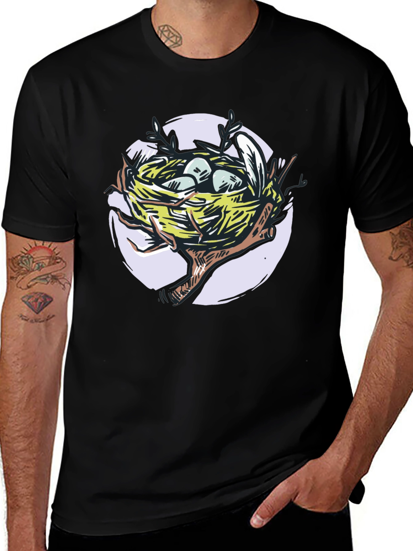 Bird Nest T-Shirt - Artistic Graphic Tee