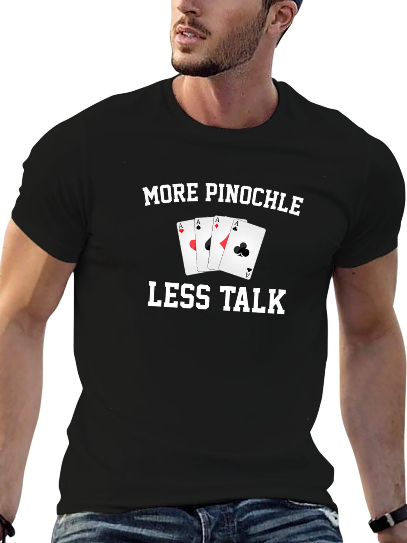 More Pinochle Less Talk Graphic Tee