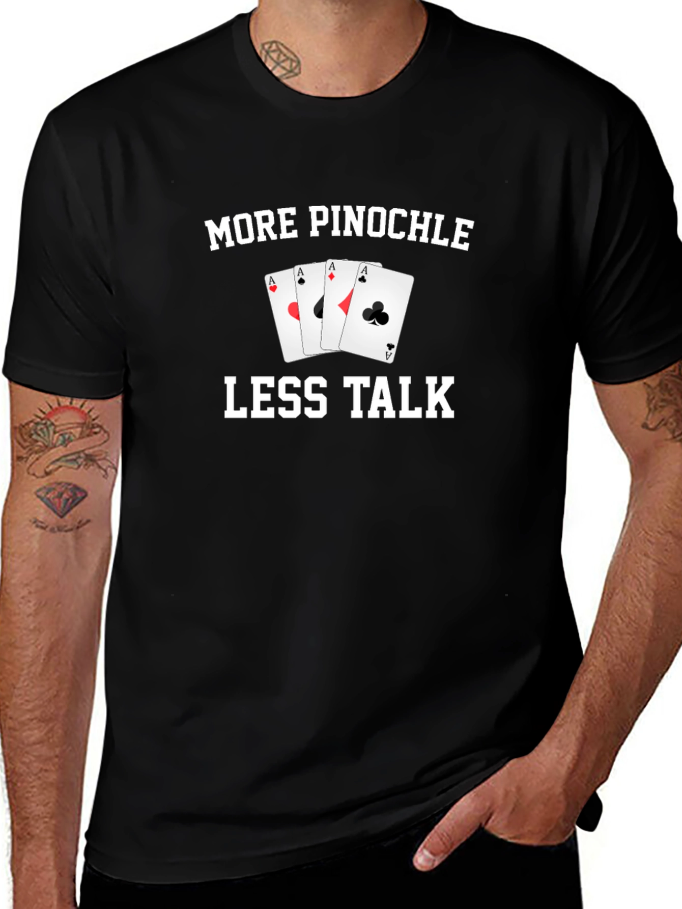 More Pinochle Less Talk Graphic Tee