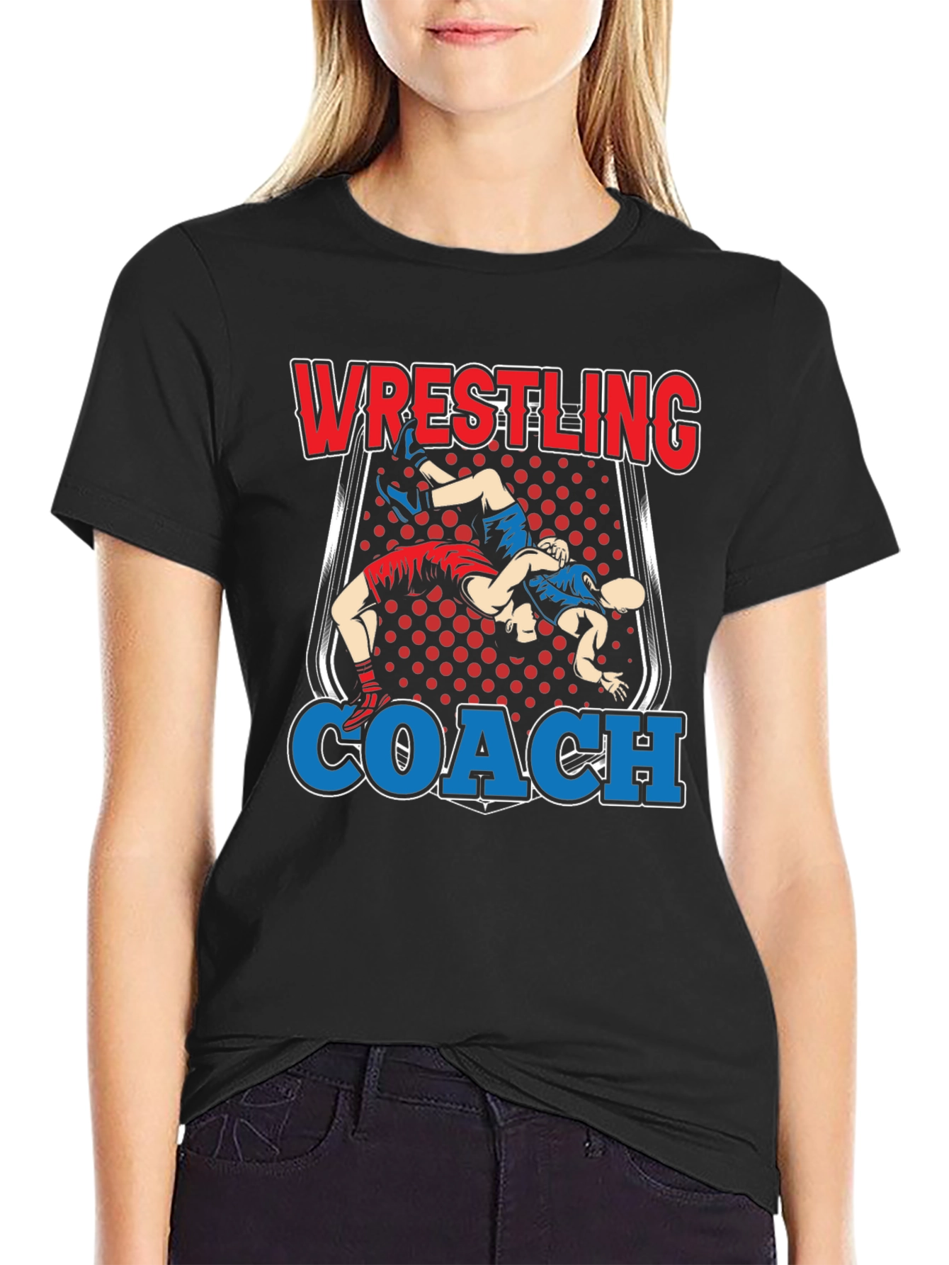 Wrestling Coach Graphic T-Shirt