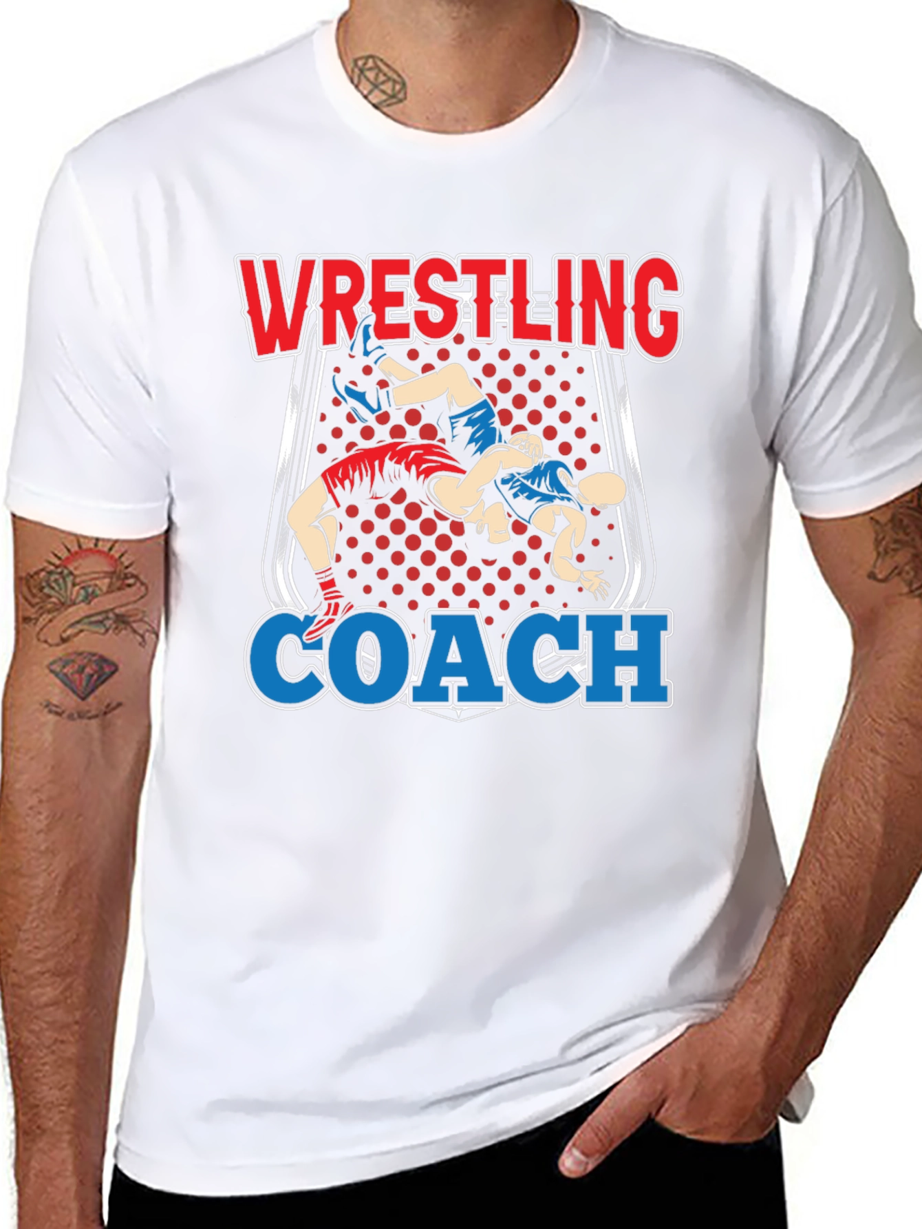 Wrestling Coach Graphic T-Shirt
