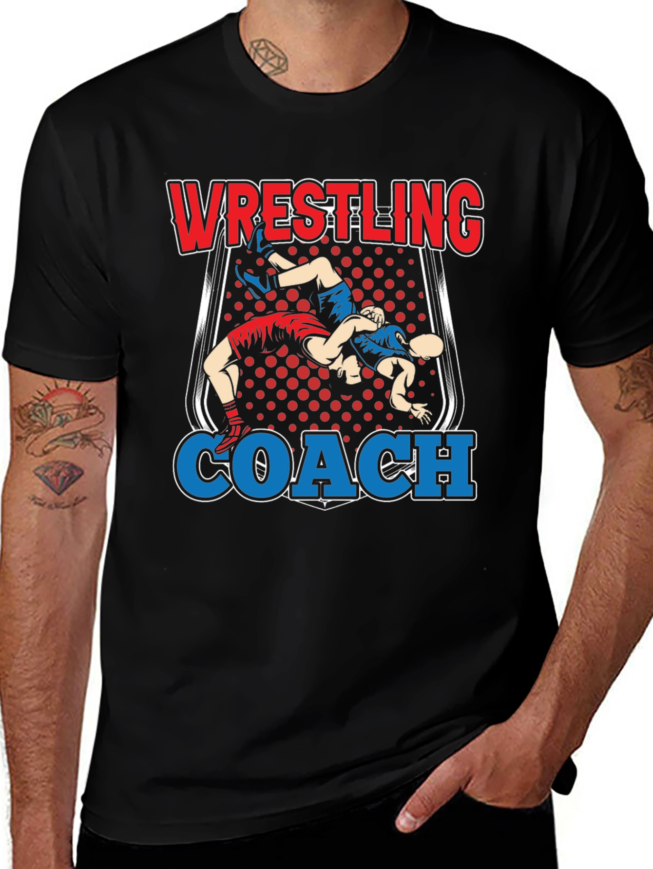 Wrestling Coach Graphic T-Shirt