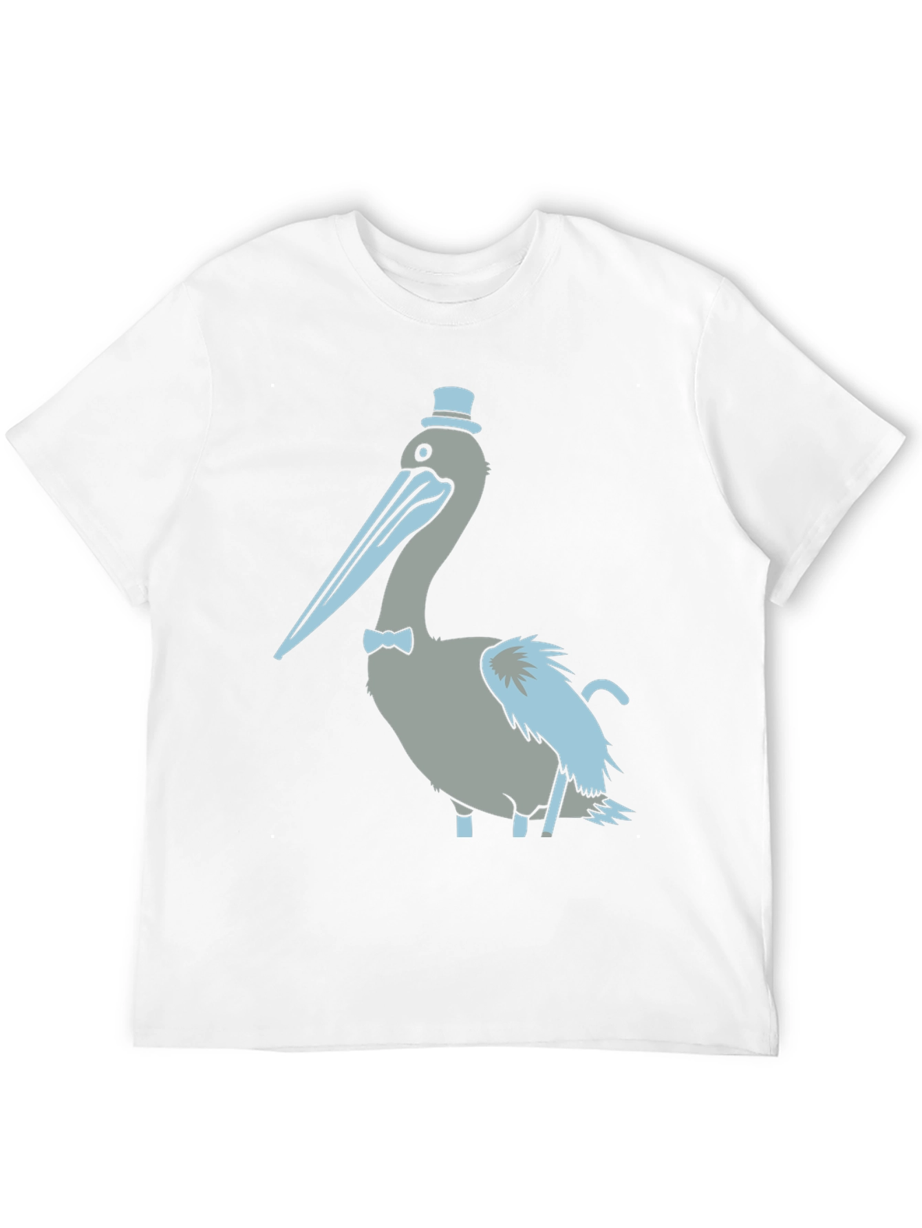 Pelican with Top Hat Graphic T-Shirt
