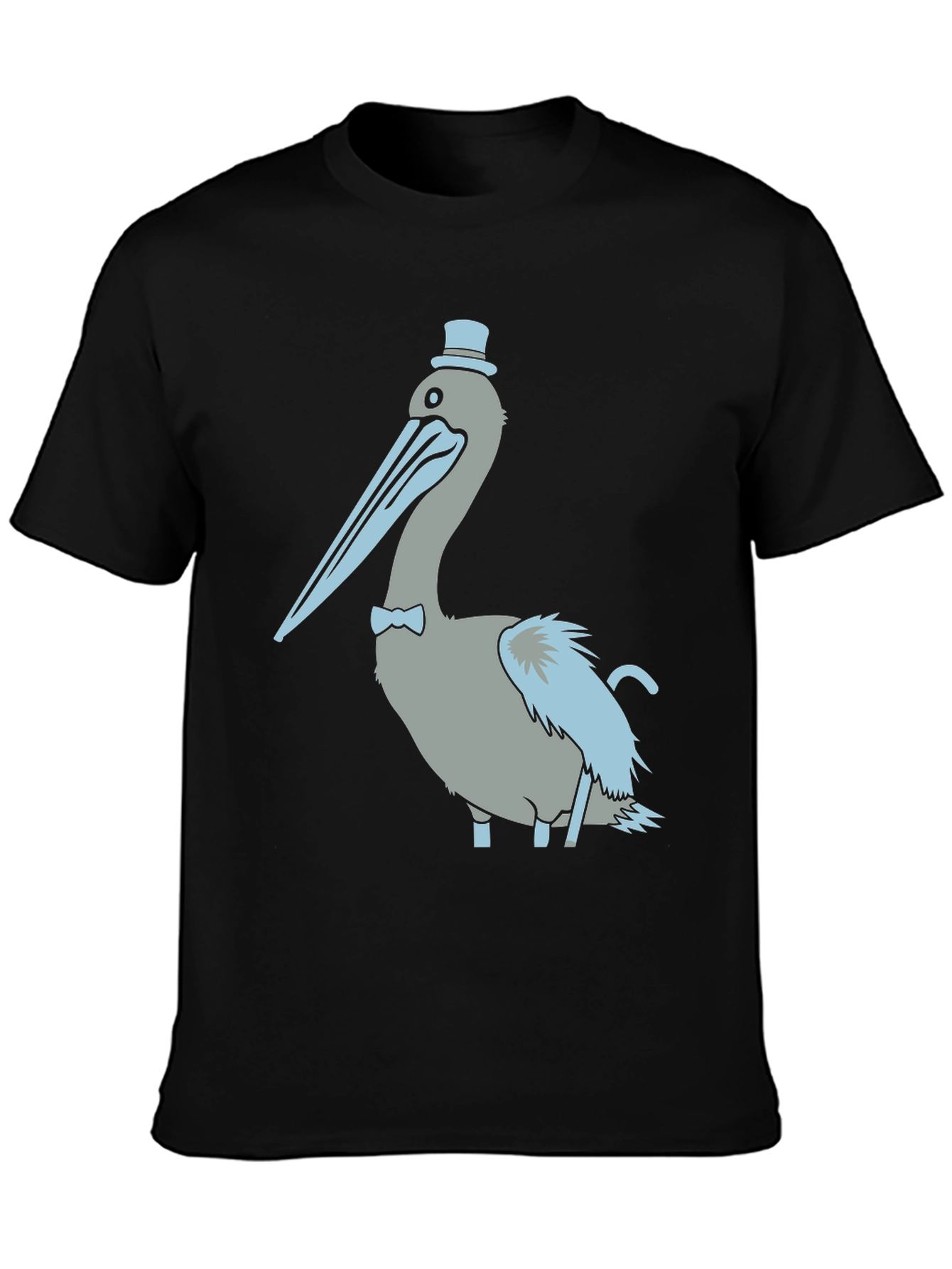 Pelican with Top Hat Graphic T-Shirt