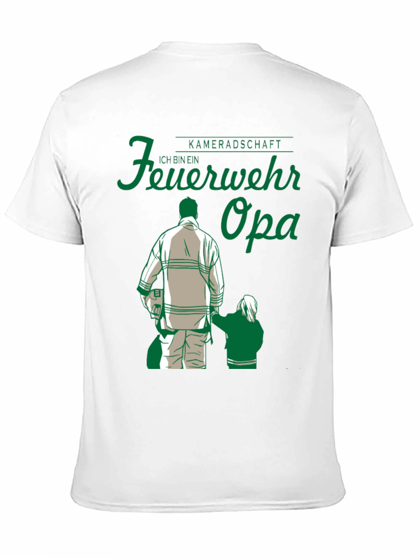 Firefighter Opa T-Shirt - Grandfather Fireman Tee