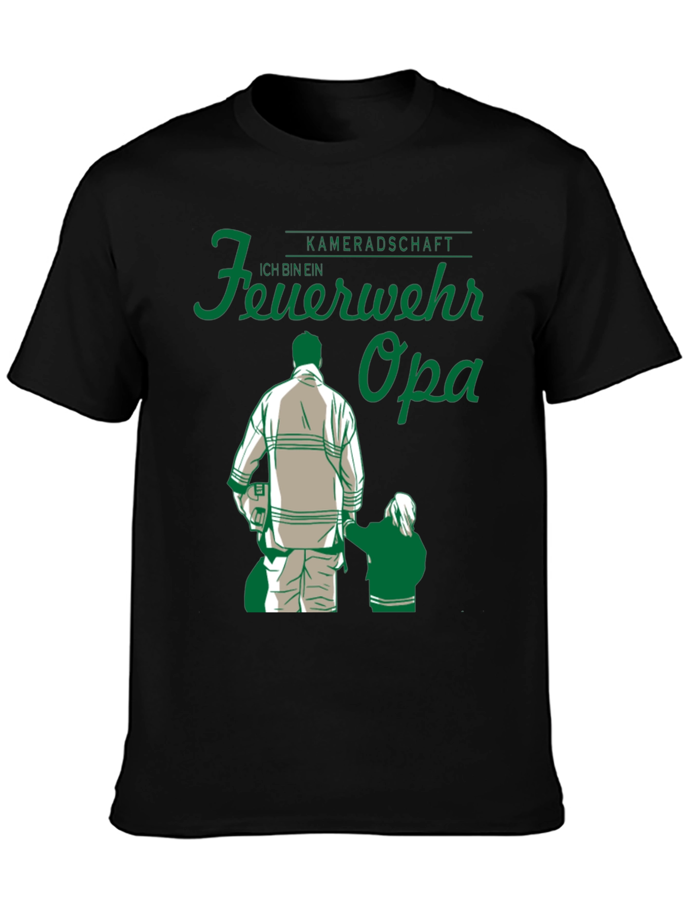 Firefighter Opa T-Shirt - Grandfather Fireman Tee