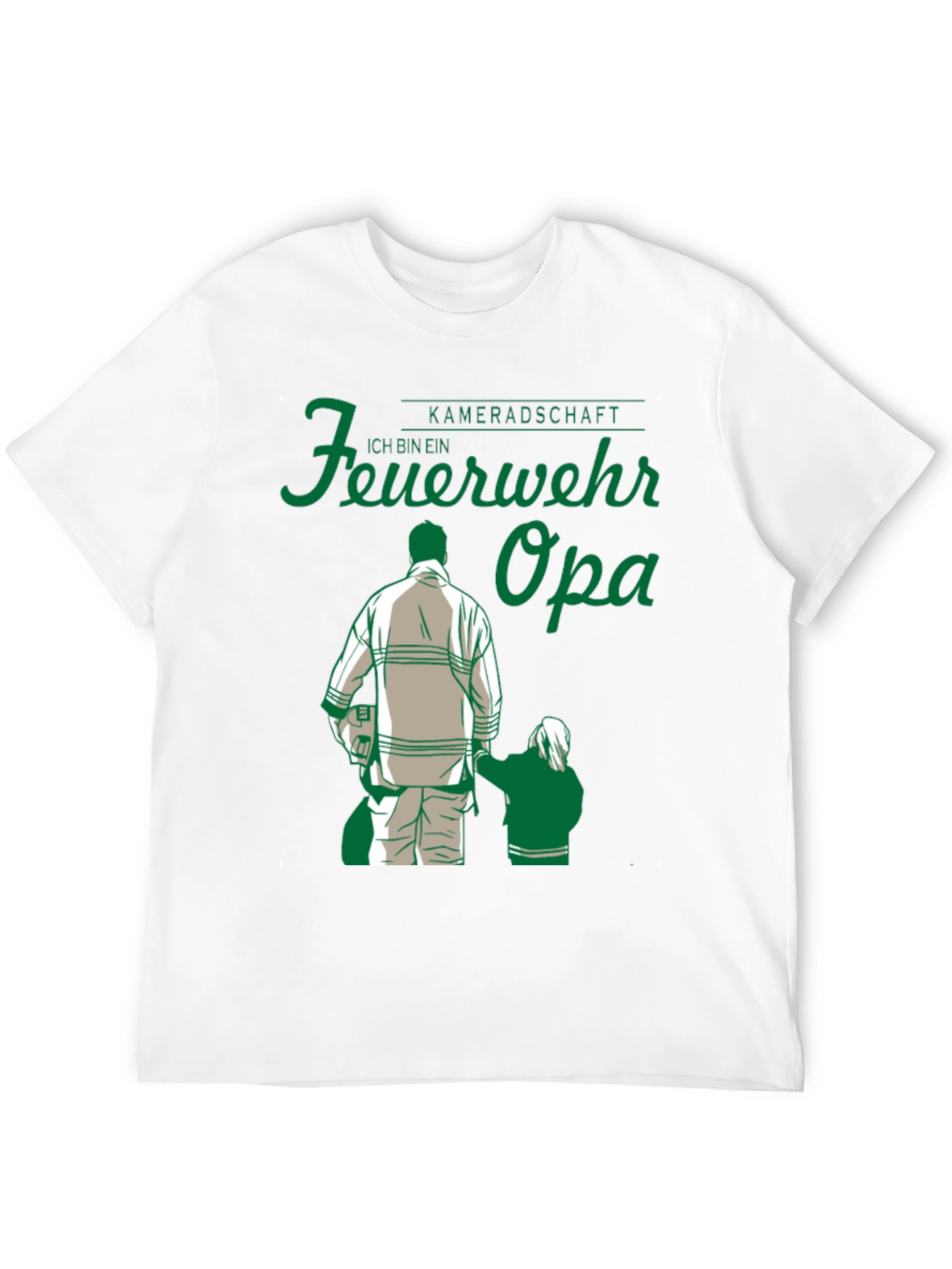 Firefighter Opa T-Shirt - Grandfather Fireman Tee