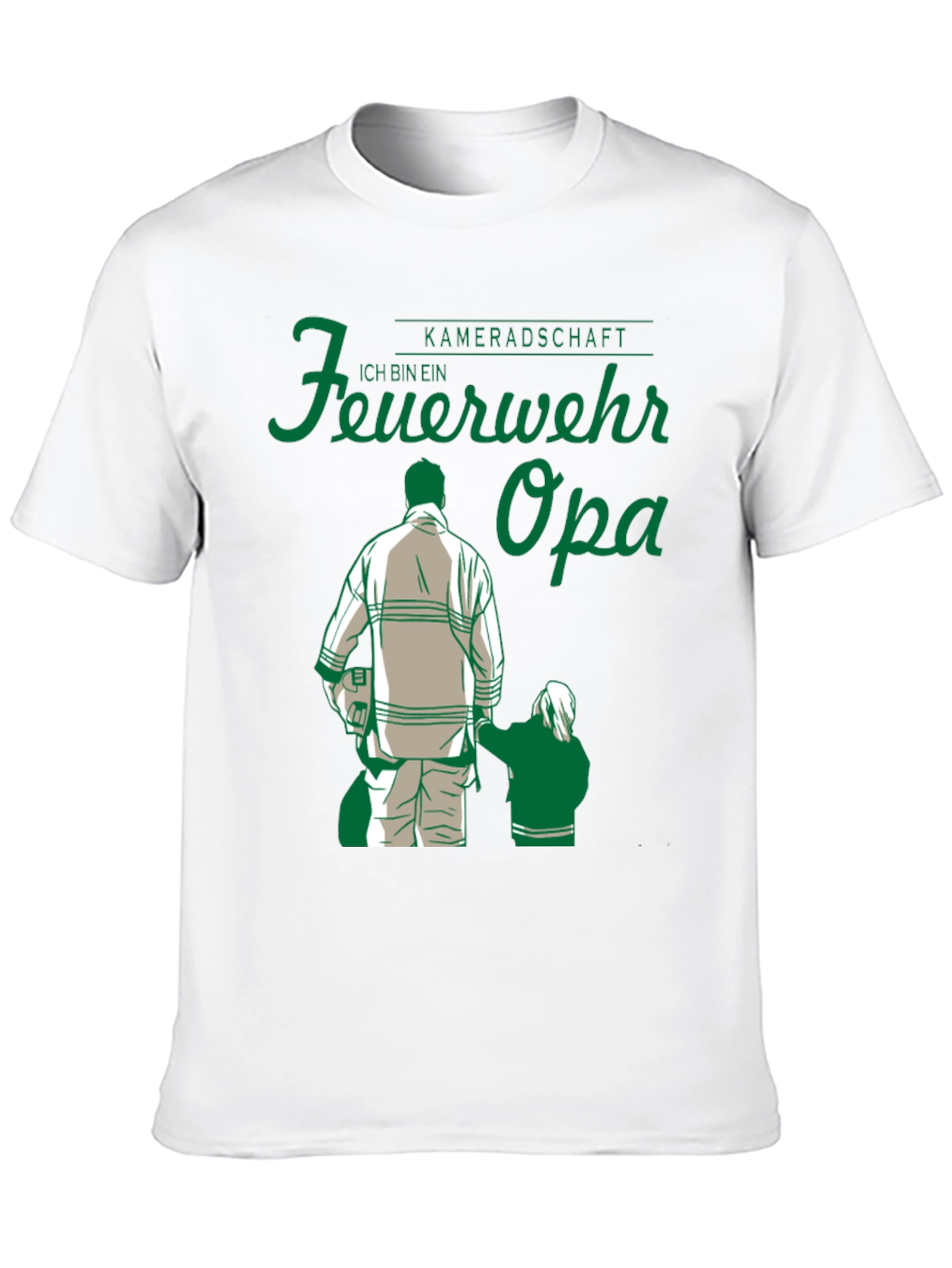 Firefighter Opa T-Shirt - Grandfather Fireman Tee