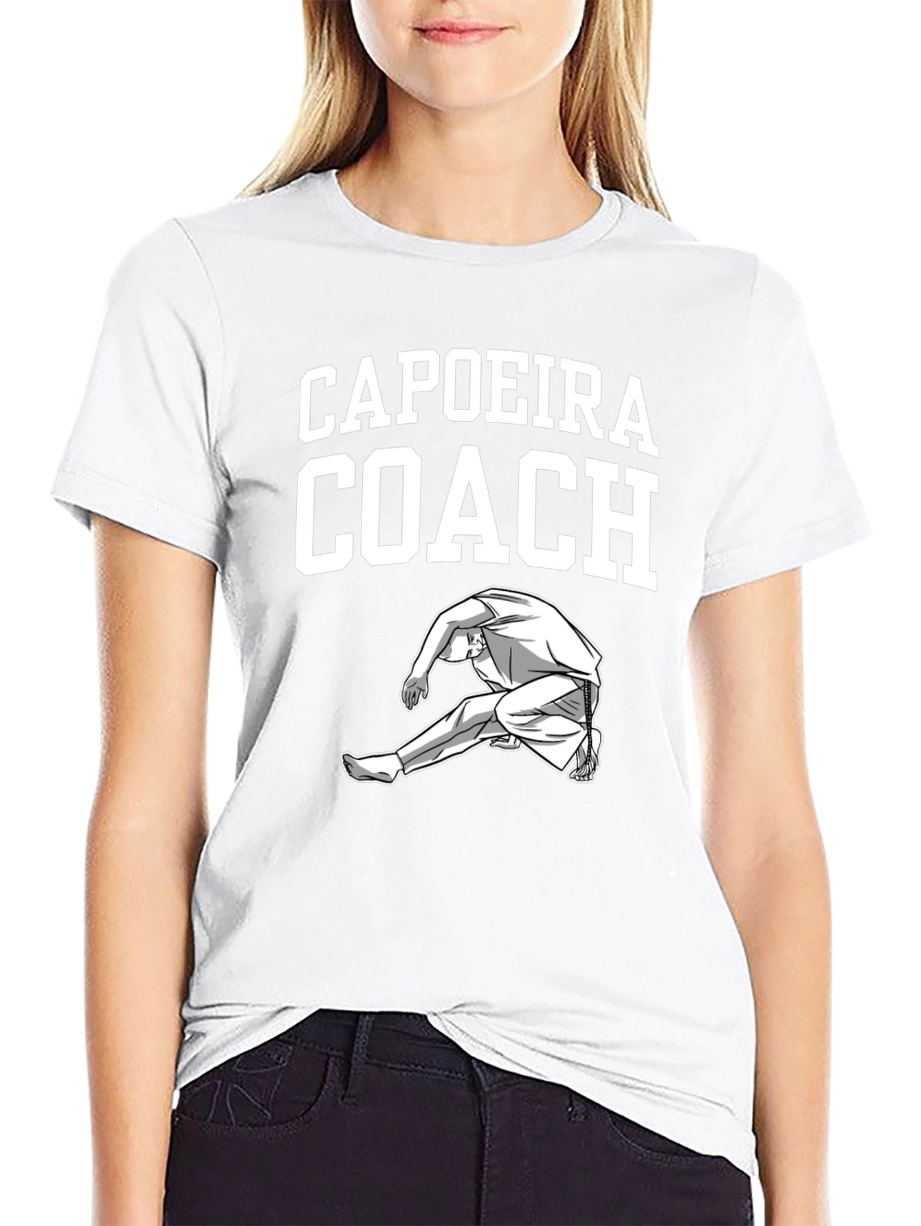 Capoeira Coach T-Shirt Black Cotton