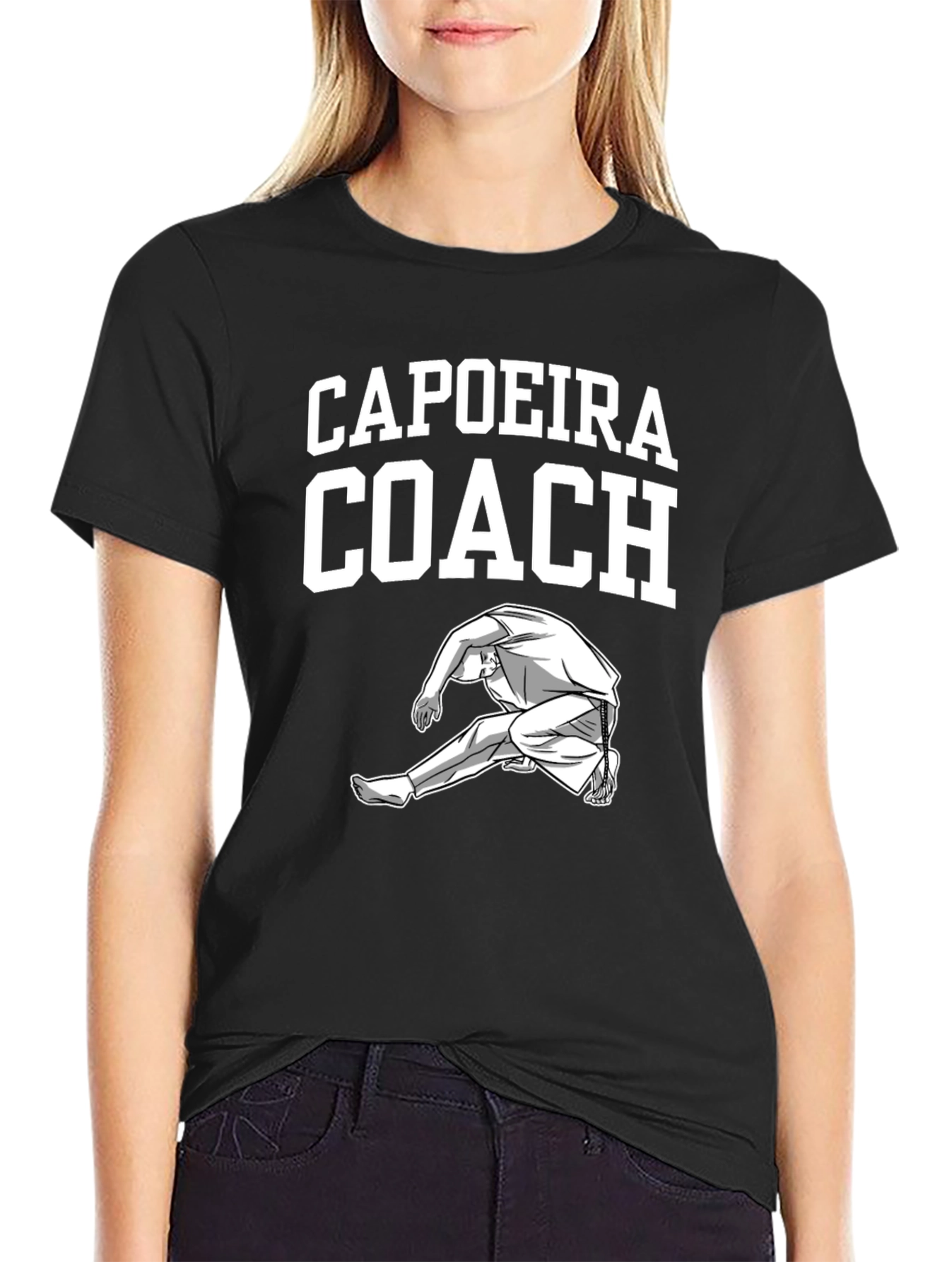Capoeira Coach T-Shirt Black Cotton