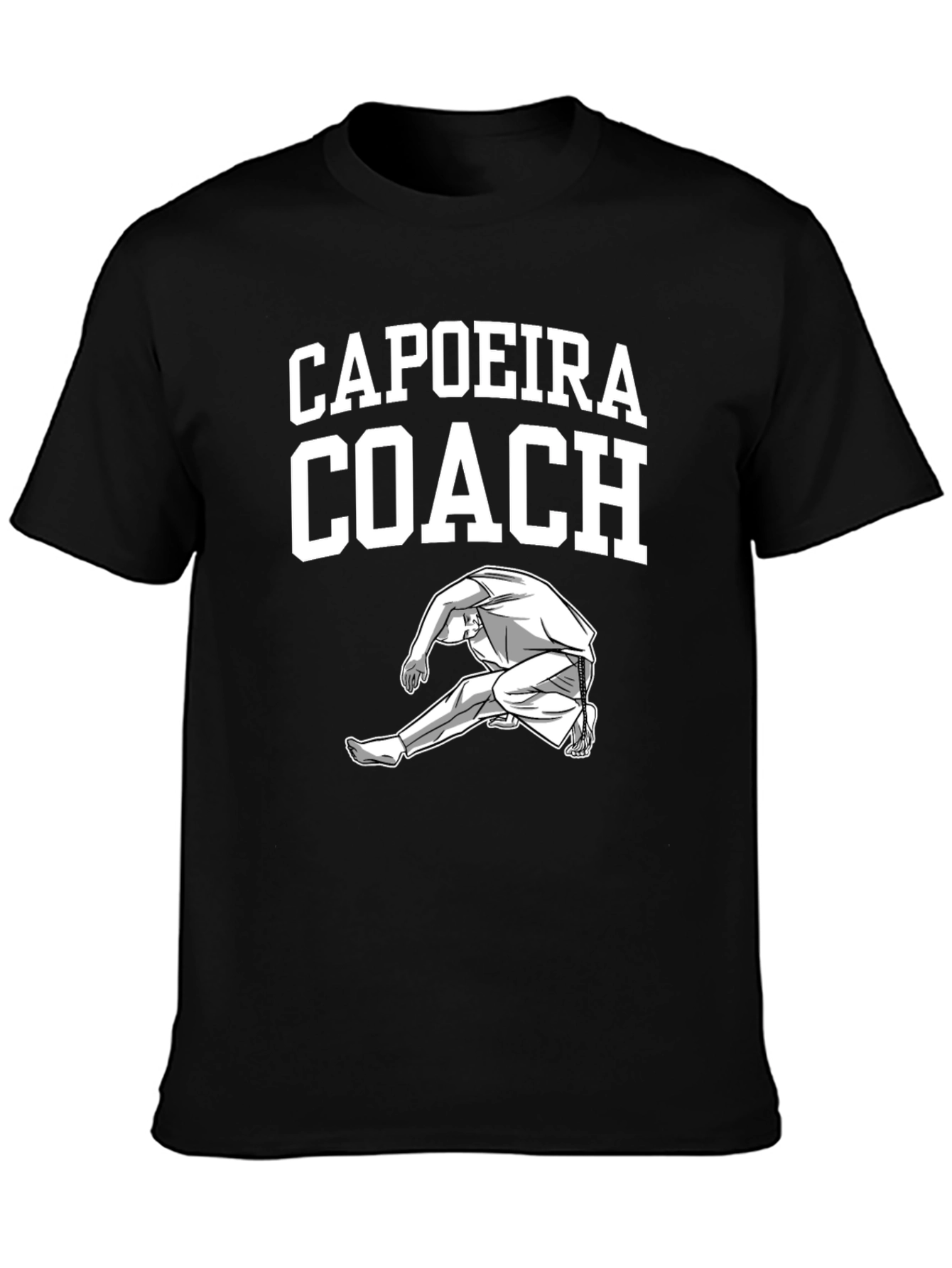 Capoeira Coach T-Shirt Black Cotton