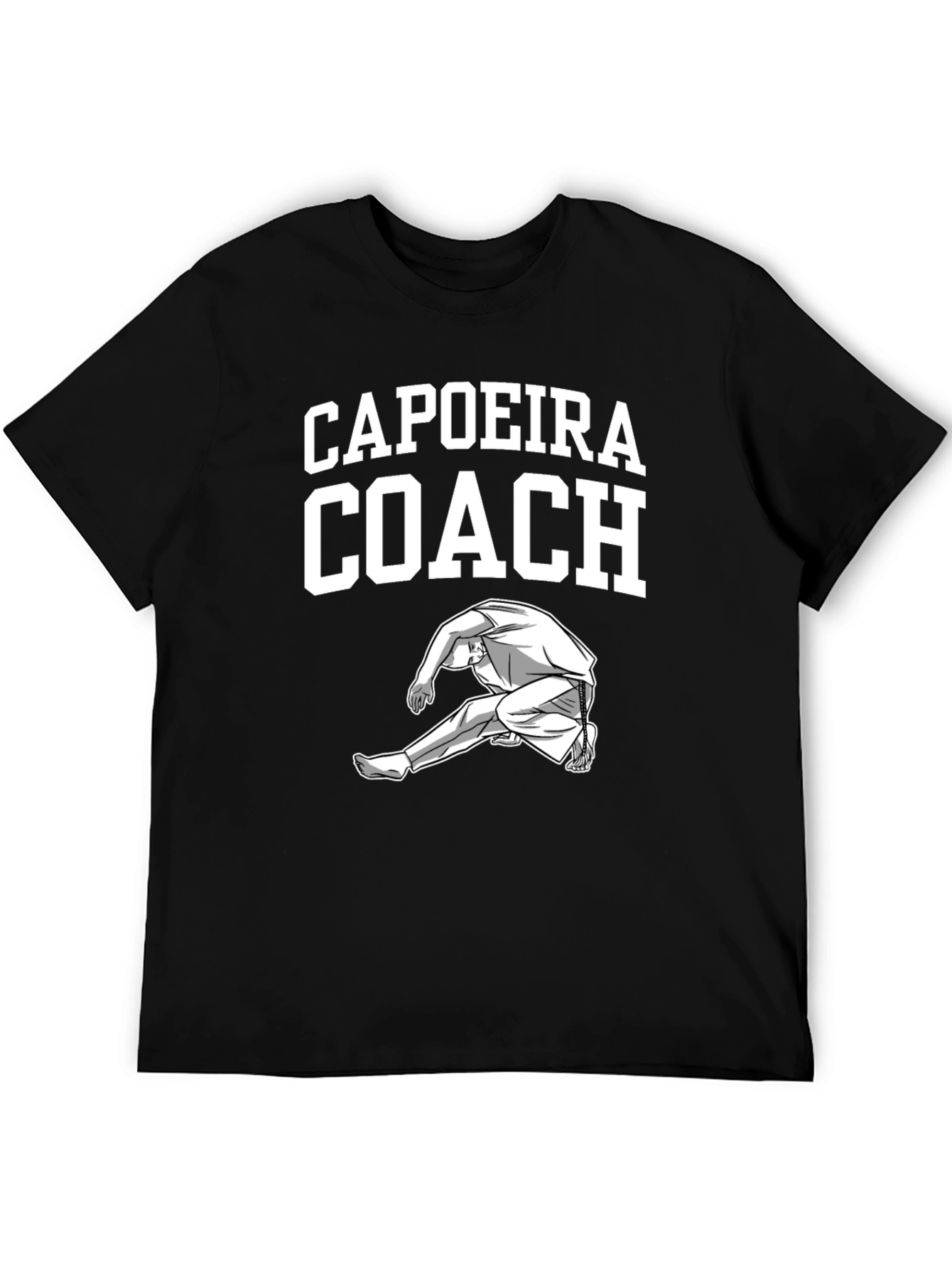 Capoeira Coach T-Shirt Black Cotton