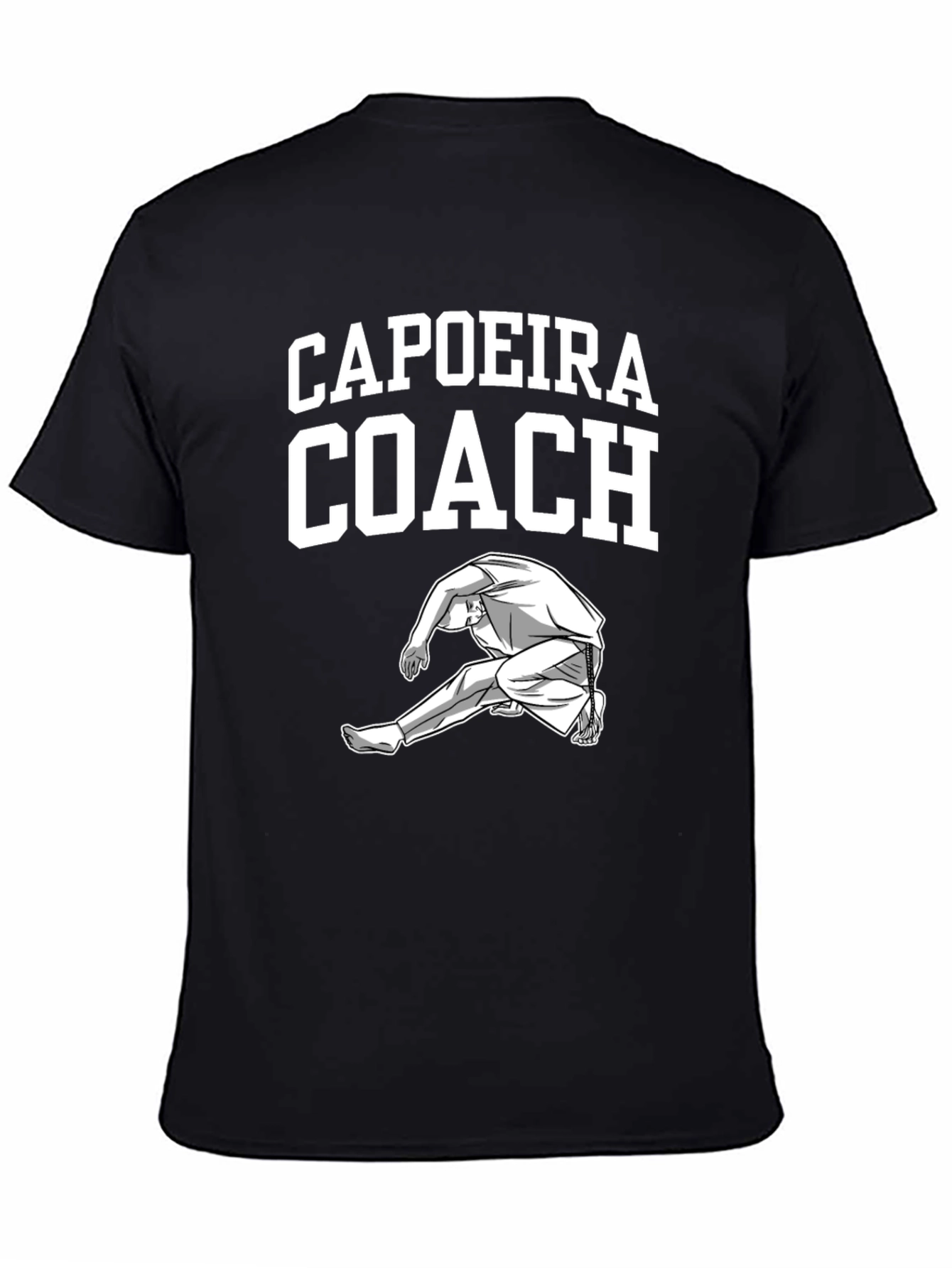 Capoeira Coach T-Shirt Black Cotton
