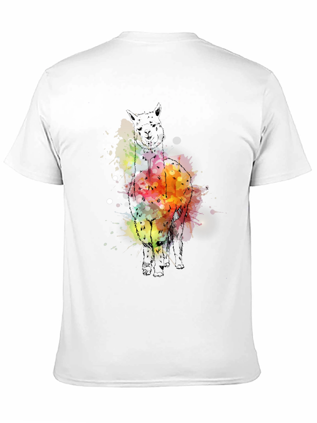Abstract Alpaca Graphic Tee - Mens Black T-Shirt