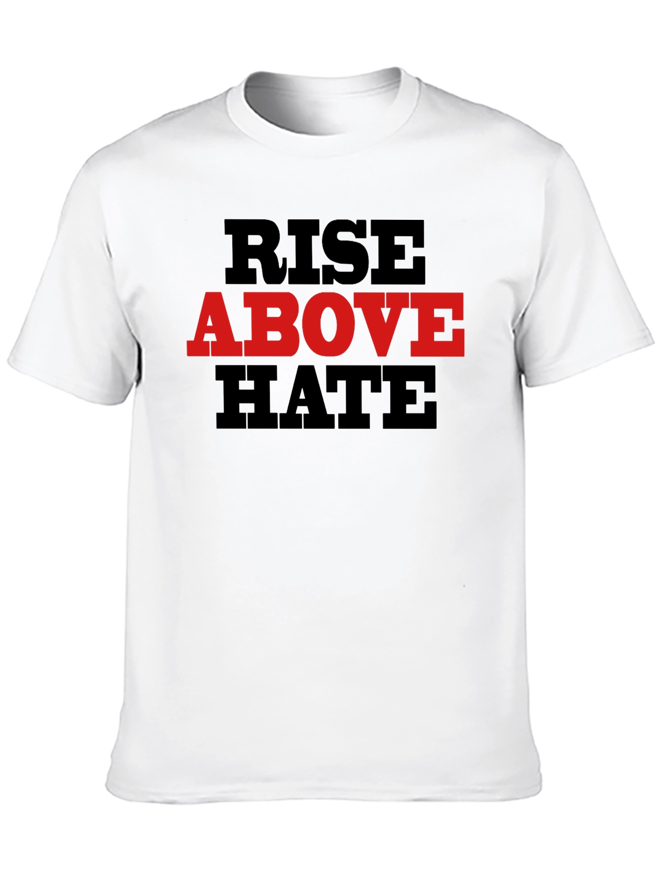 Rise Above Hate Graphic Tee - Black Cotton Blend