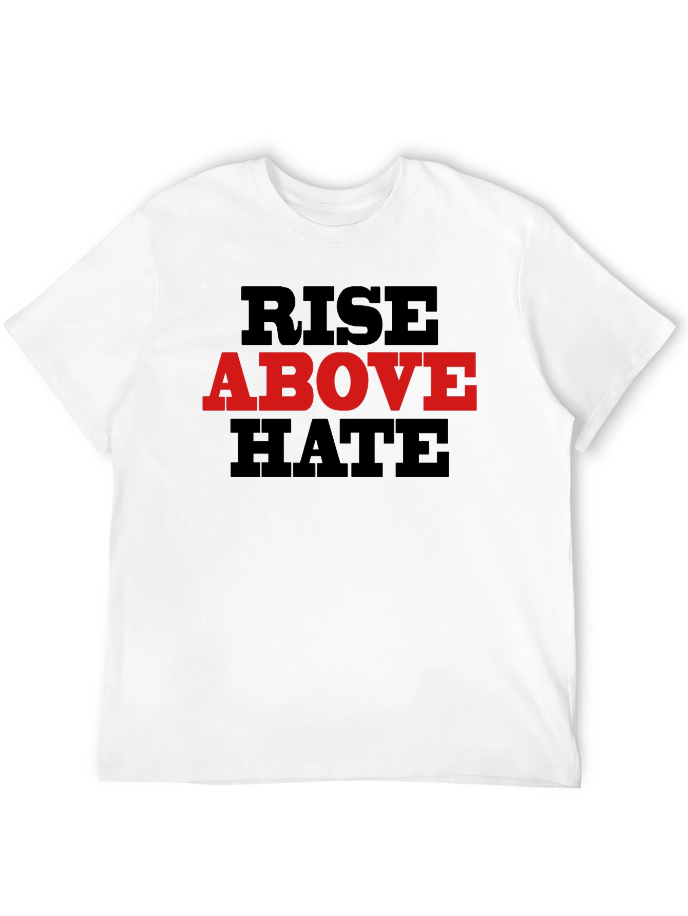 Rise Above Hate Graphic Tee - Black Cotton Blend