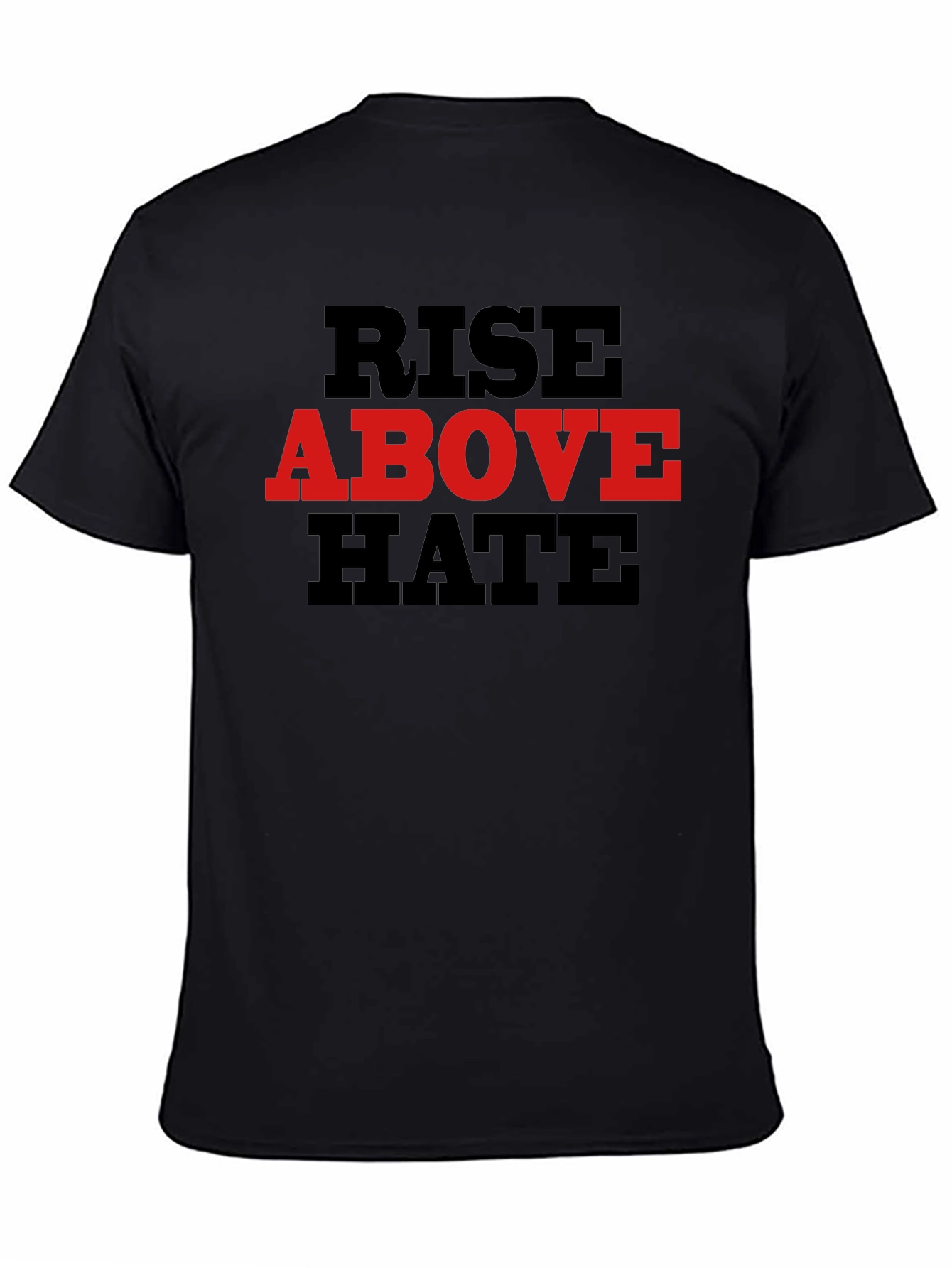 Rise Above Hate Graphic Tee - Black Cotton Blend