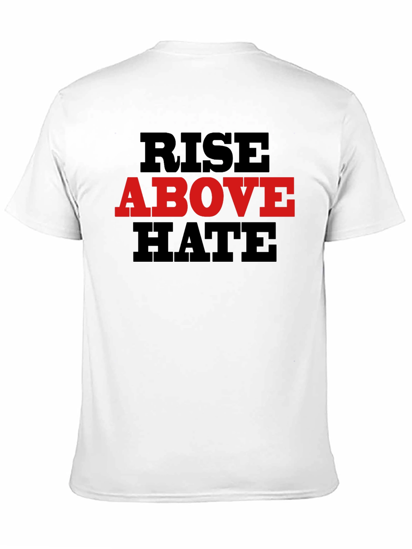 Rise Above Hate Graphic Tee - Black Cotton Blend