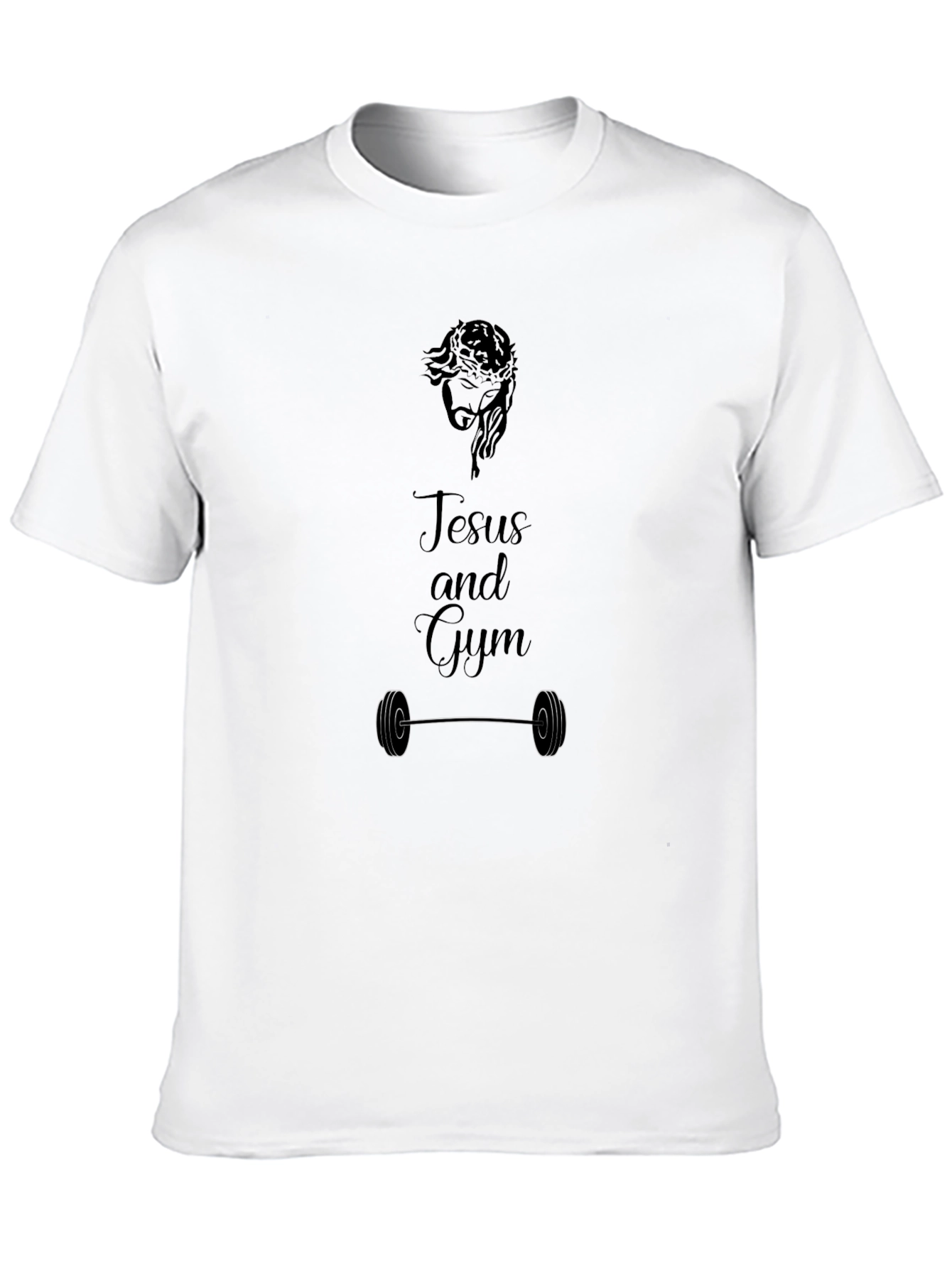 Jesus and Gym Black T-Shirt