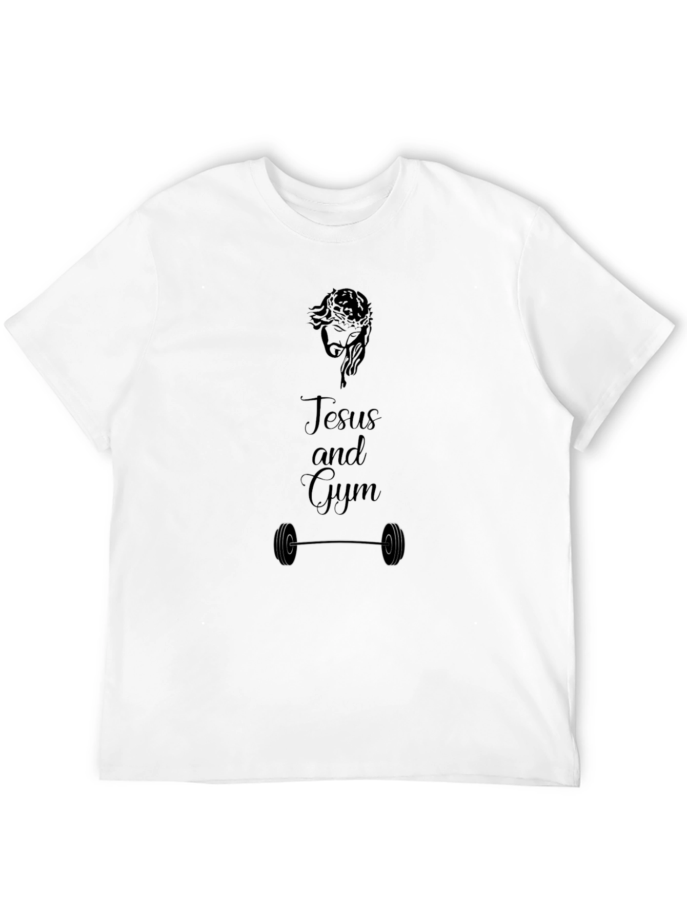 Jesus and Gym Black T-Shirt