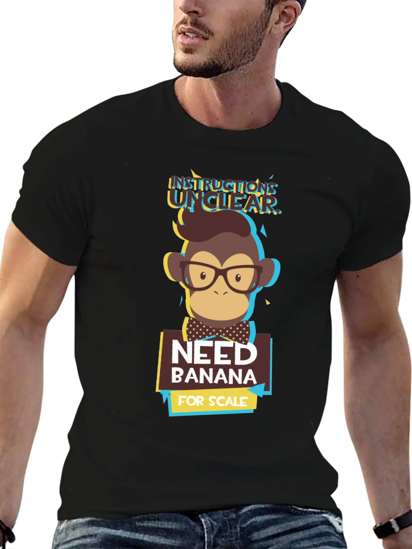 Instructions Unclear T-Shirt - Funny Monkey Design