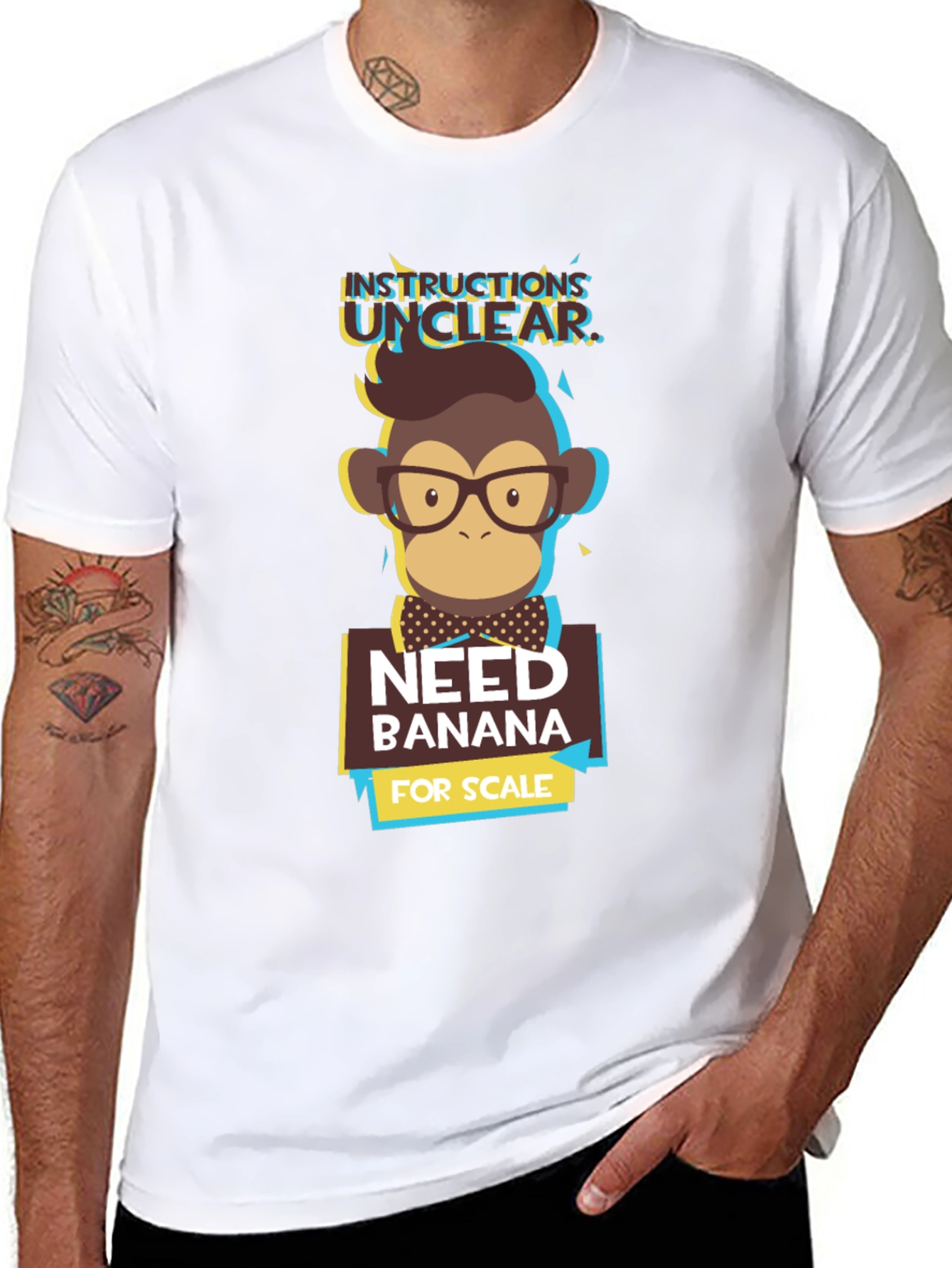 Instructions Unclear T-Shirt - Funny Monkey Design