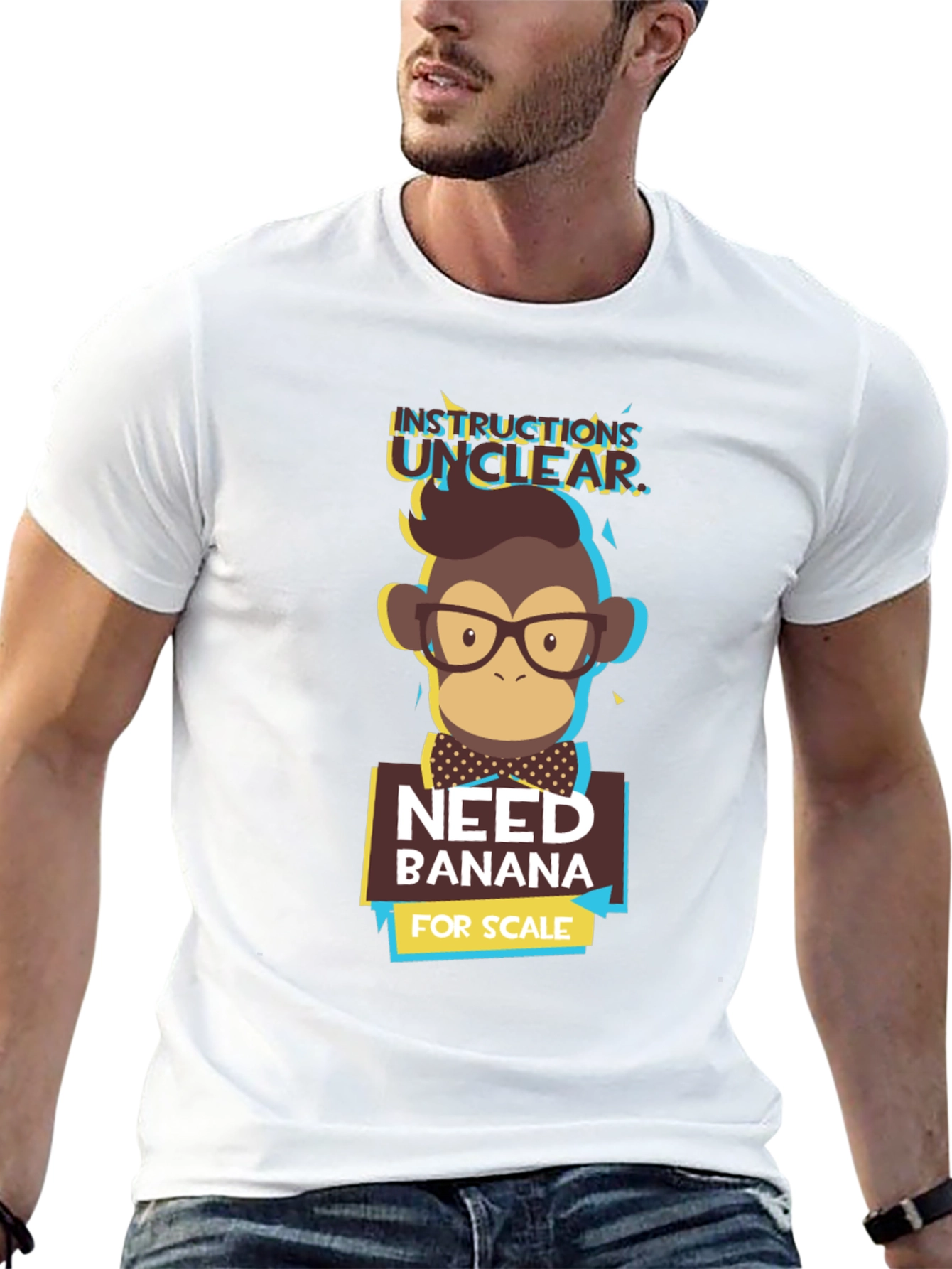 Instructions Unclear T-Shirt - Funny Monkey Design