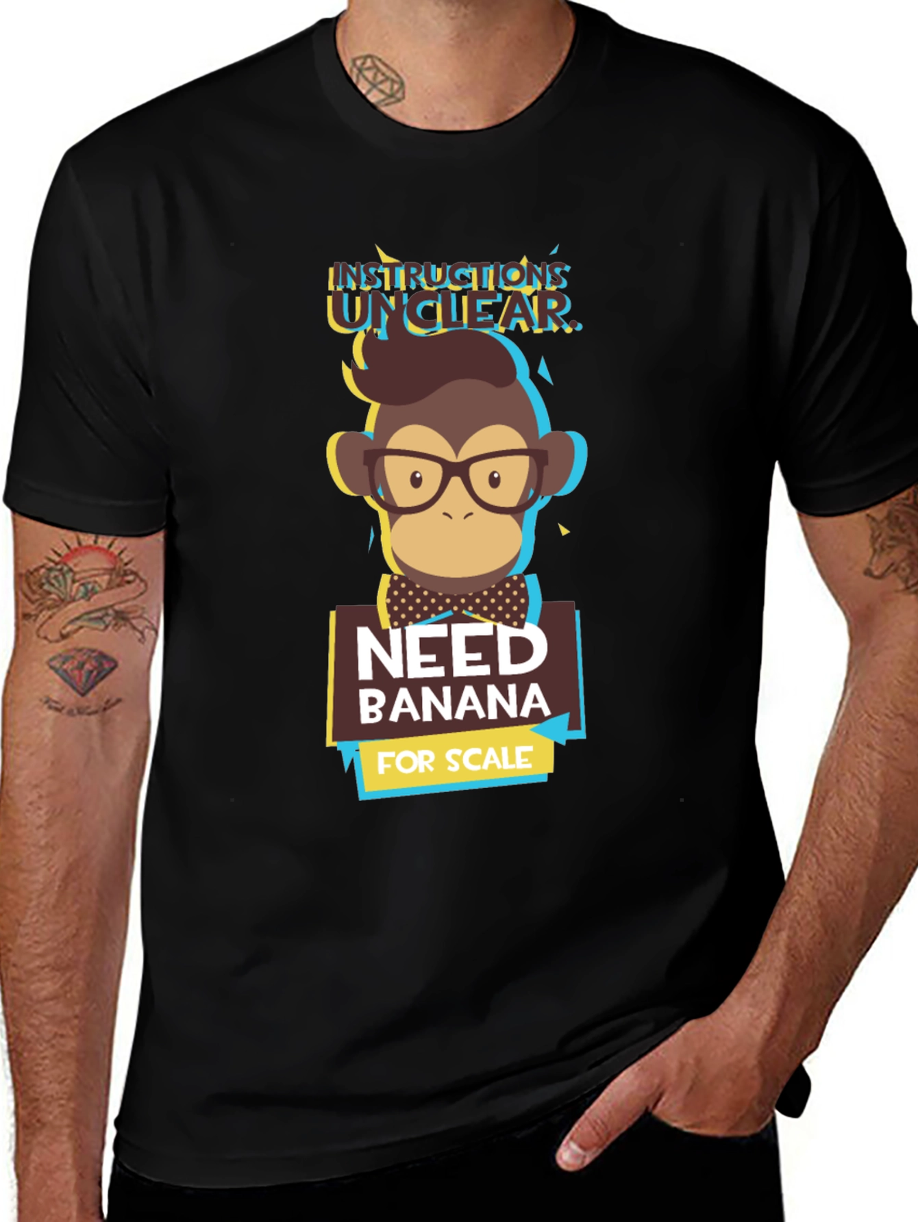Instructions Unclear T-Shirt - Funny Monkey Design