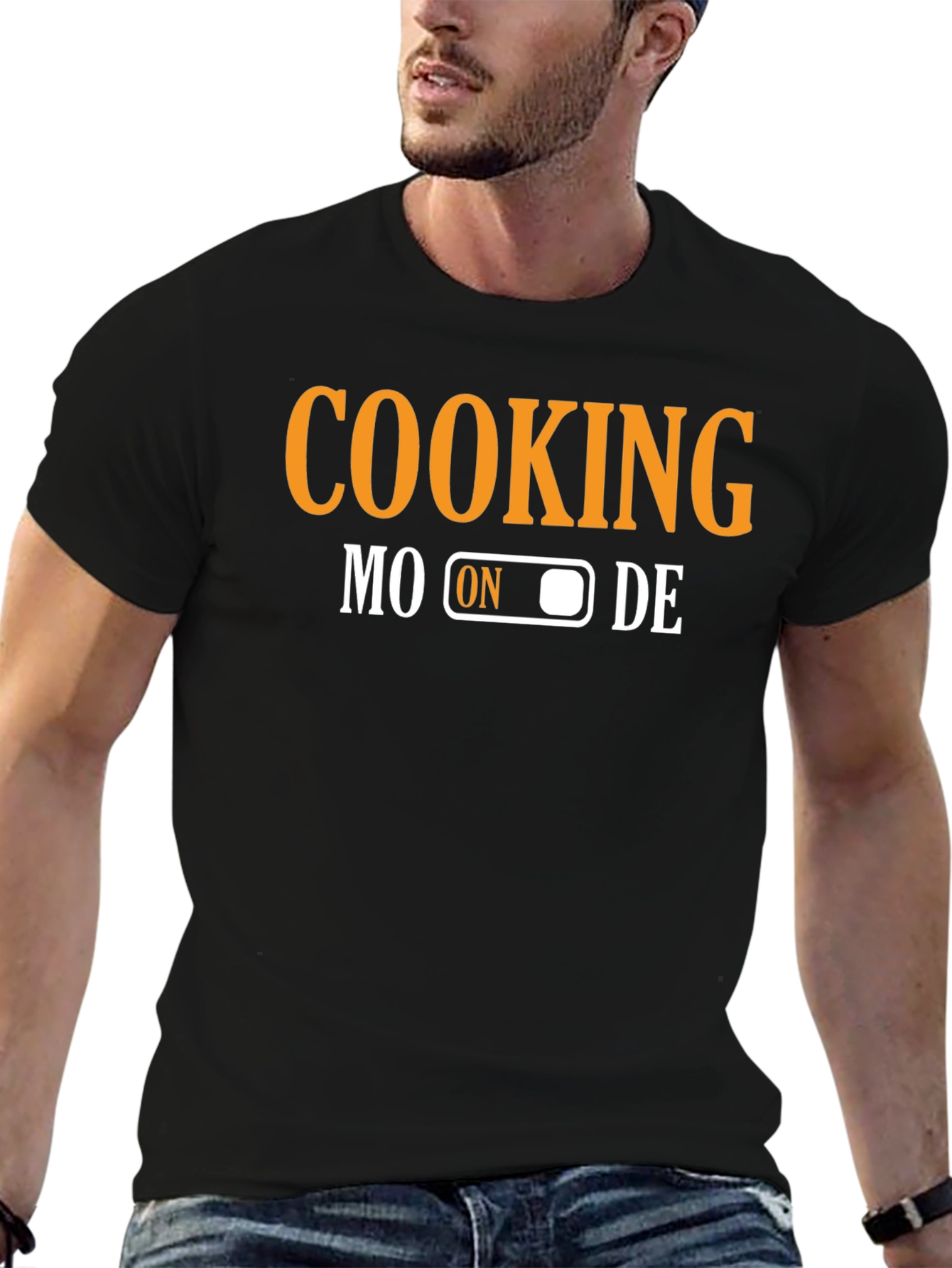 Cooking Mode On Black T-Shirt