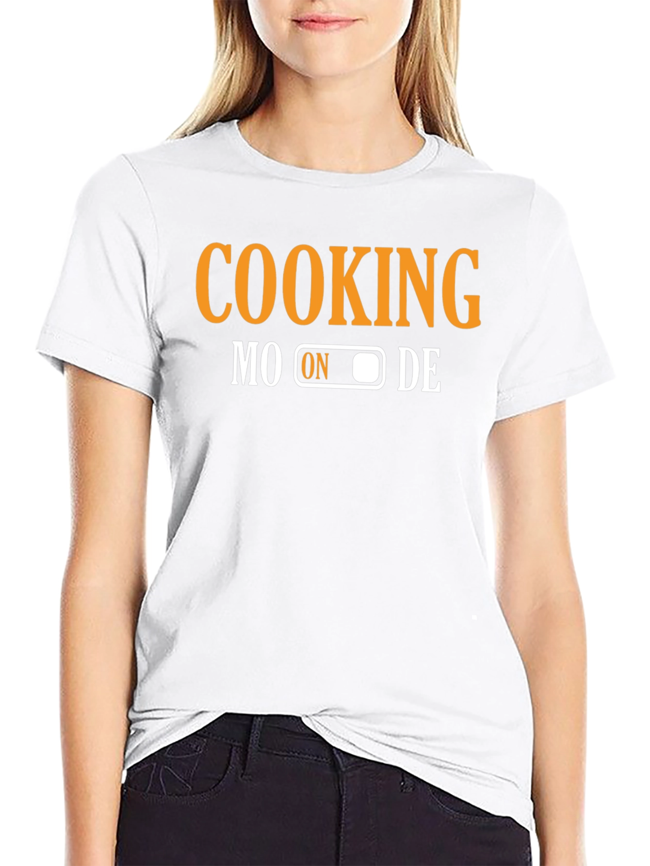 Cooking Mode On Black T-Shirt