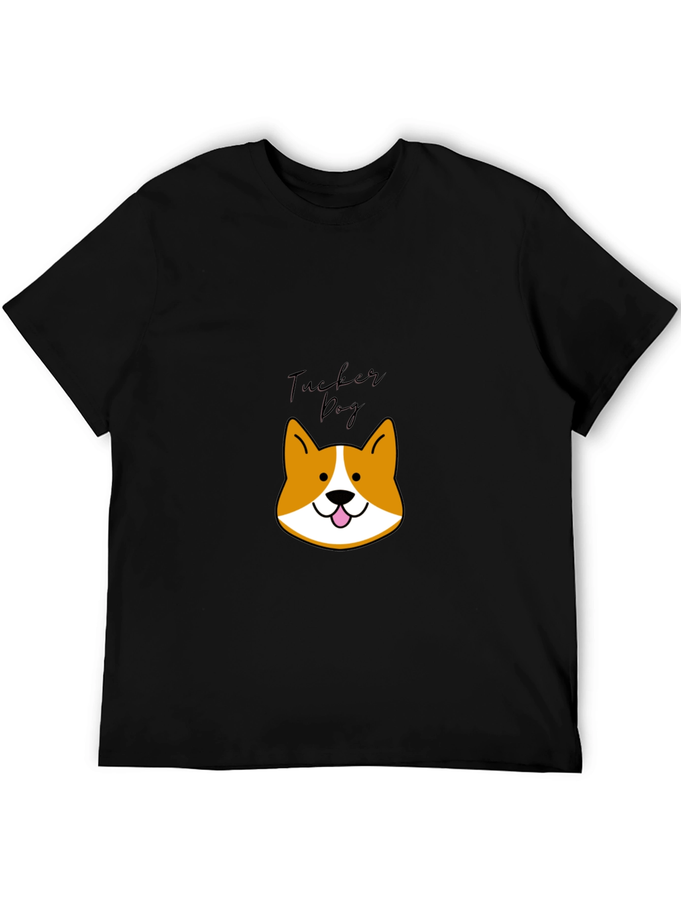 Cute Tucker Dog Black Graphic Tee