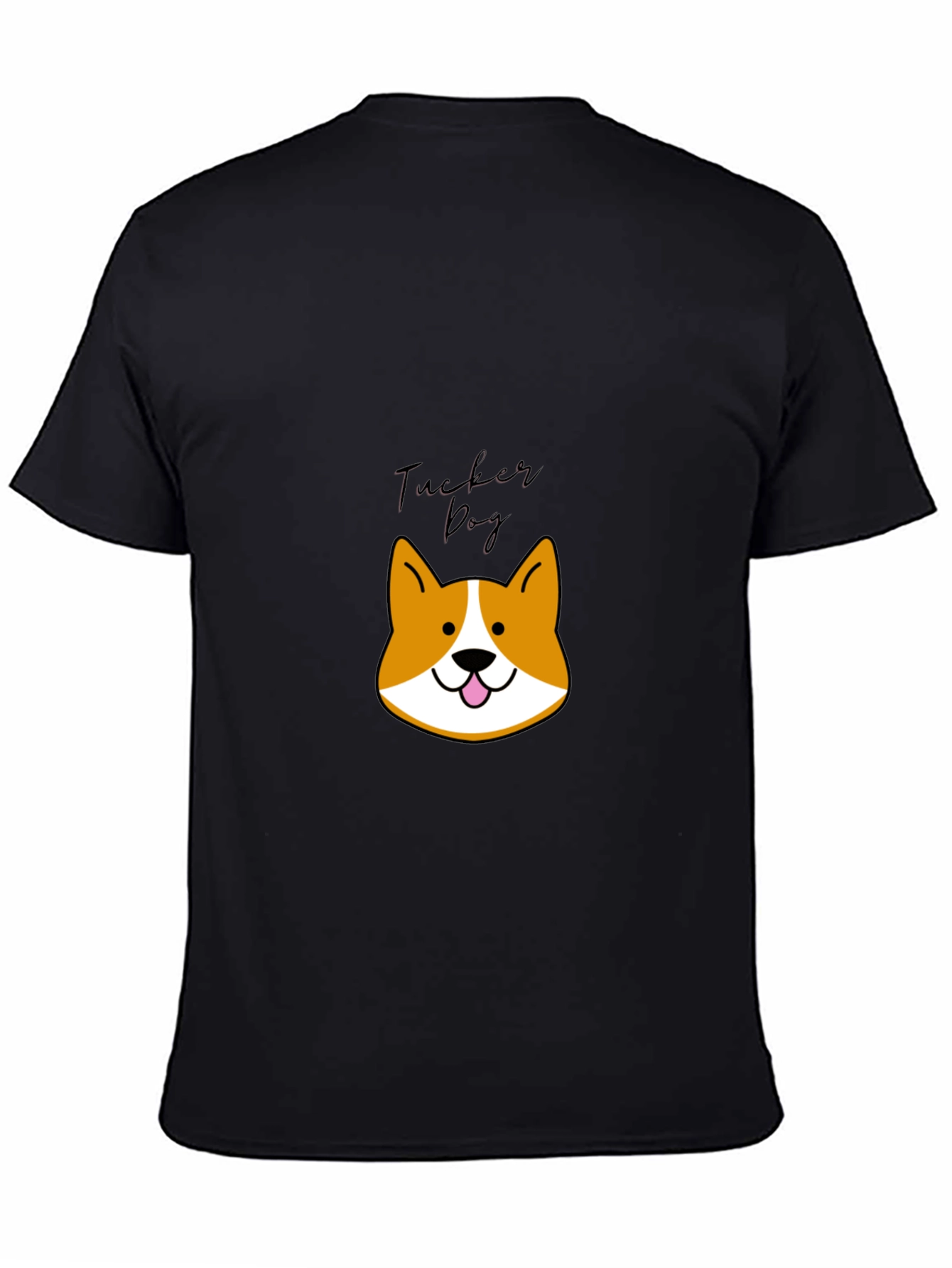 Cute Tucker Dog Black Graphic Tee
