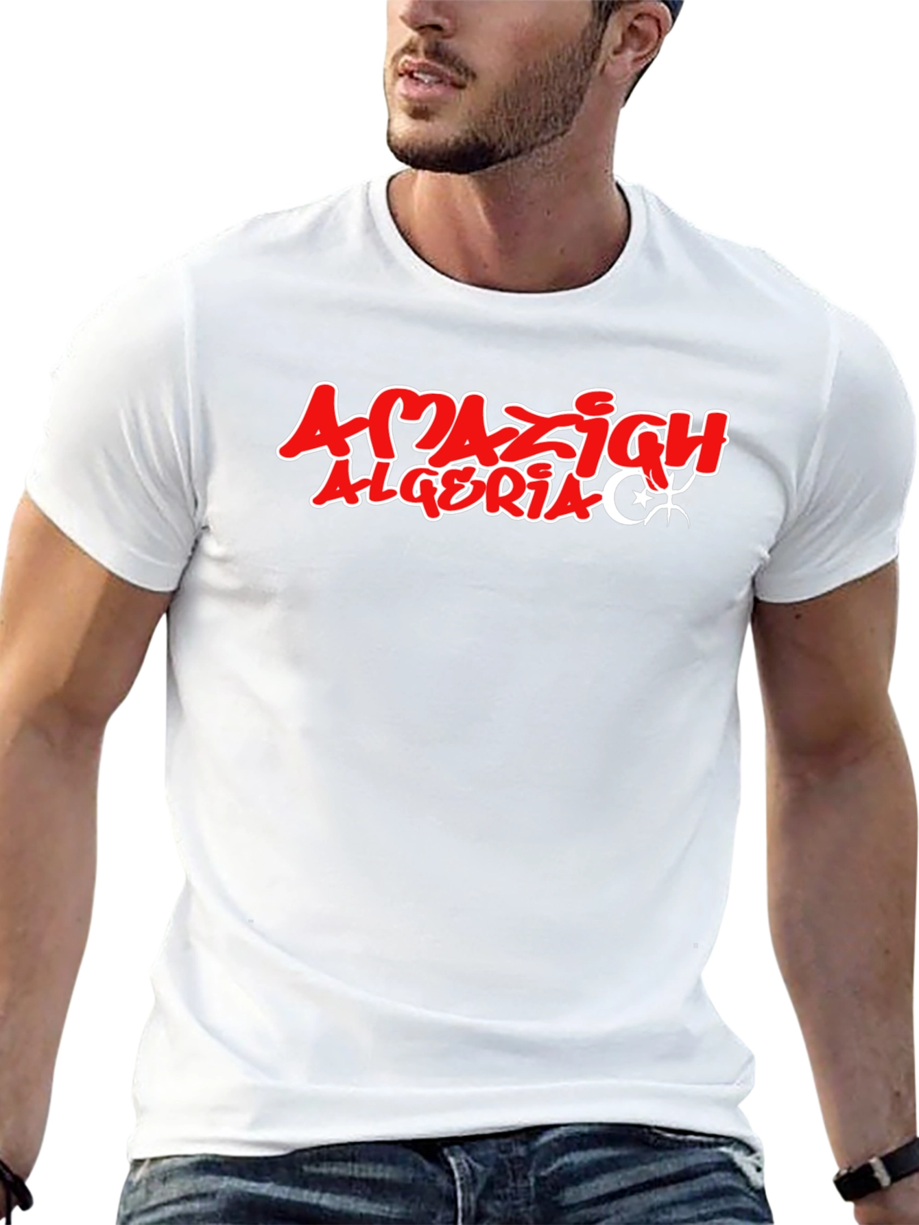 Amazigh Algeria Graphic Tee - Stylish Black T-Shirt