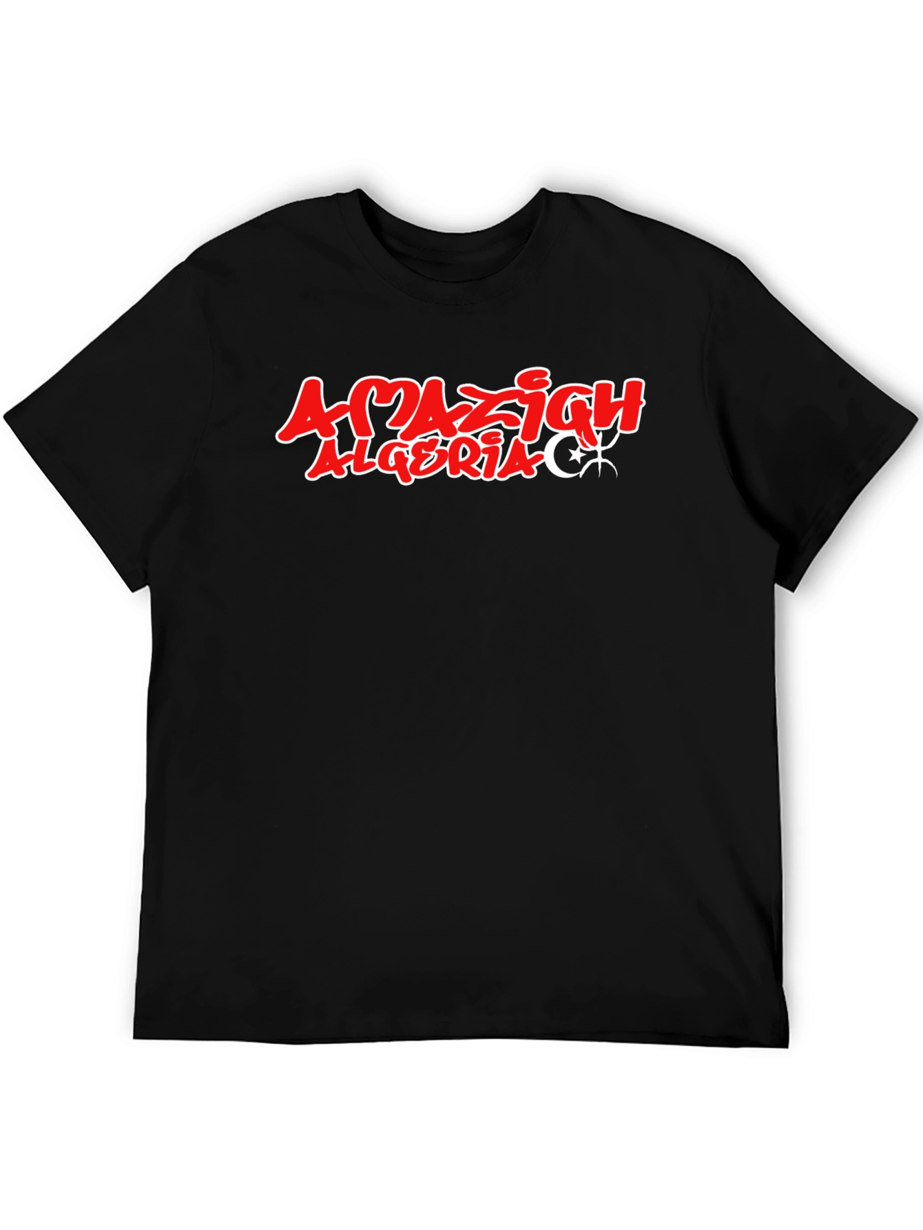 Amazigh Algeria Graphic Tee - Stylish Black T-Shirt