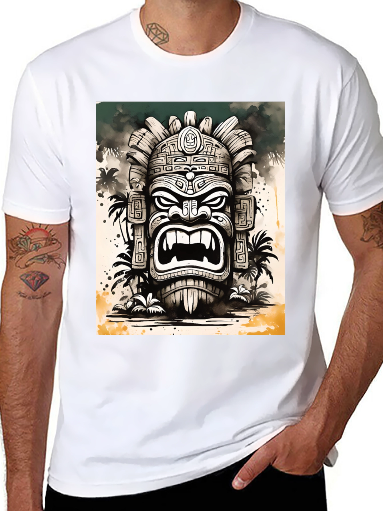 Tiki God Graphic Tee - Island Style