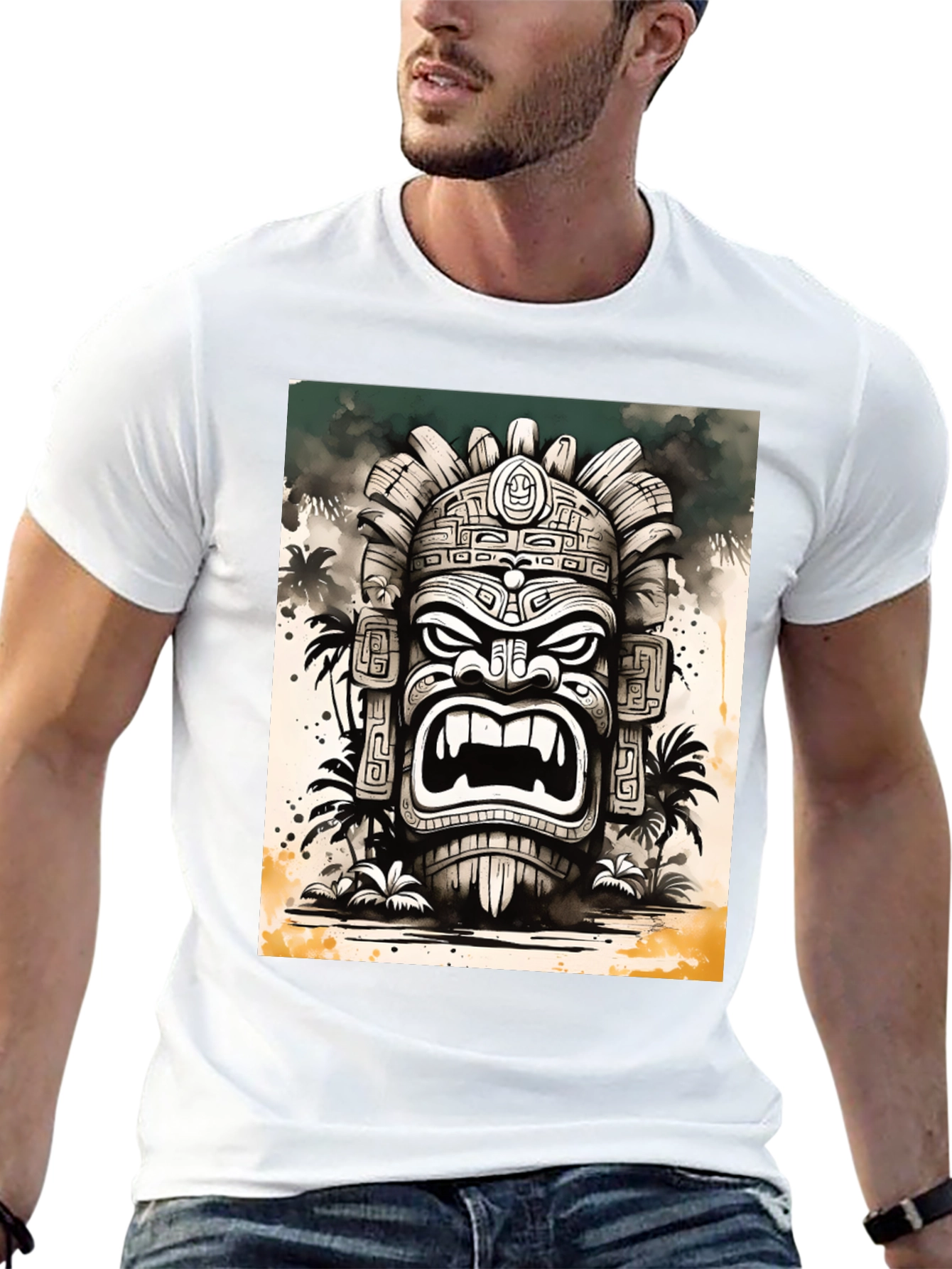Tiki God Graphic Tee - Island Style