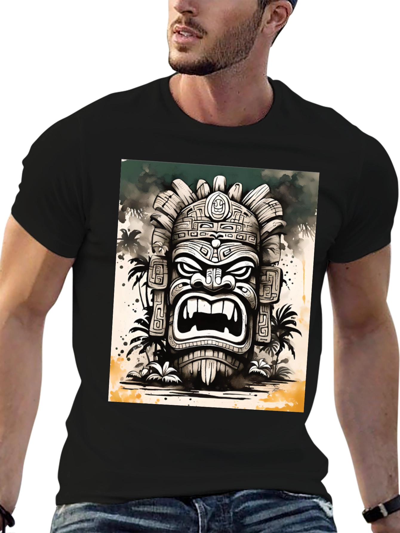 Tiki God Graphic Tee - Island Style