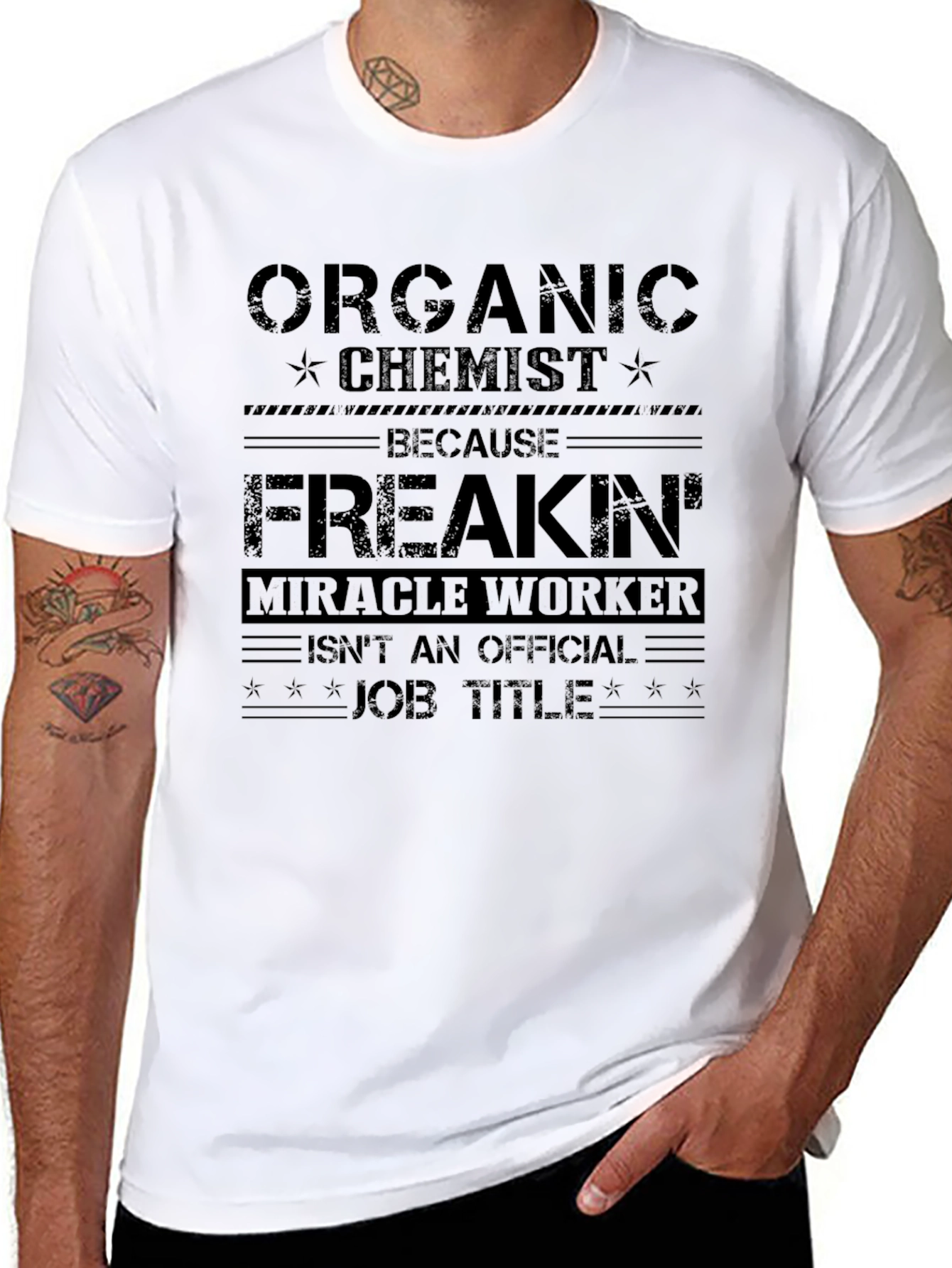 Organic Chemist Miracle Worker Job Title T-Shirt