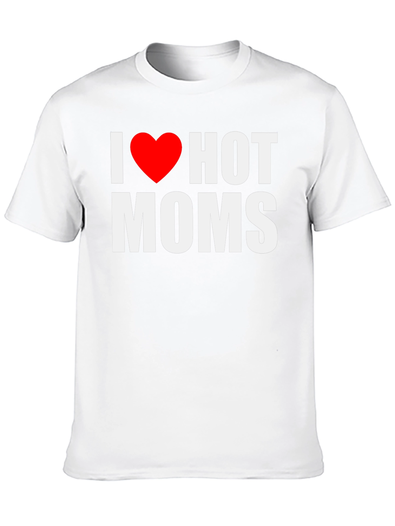 I Heart Hot Moms Black Graphic Tee