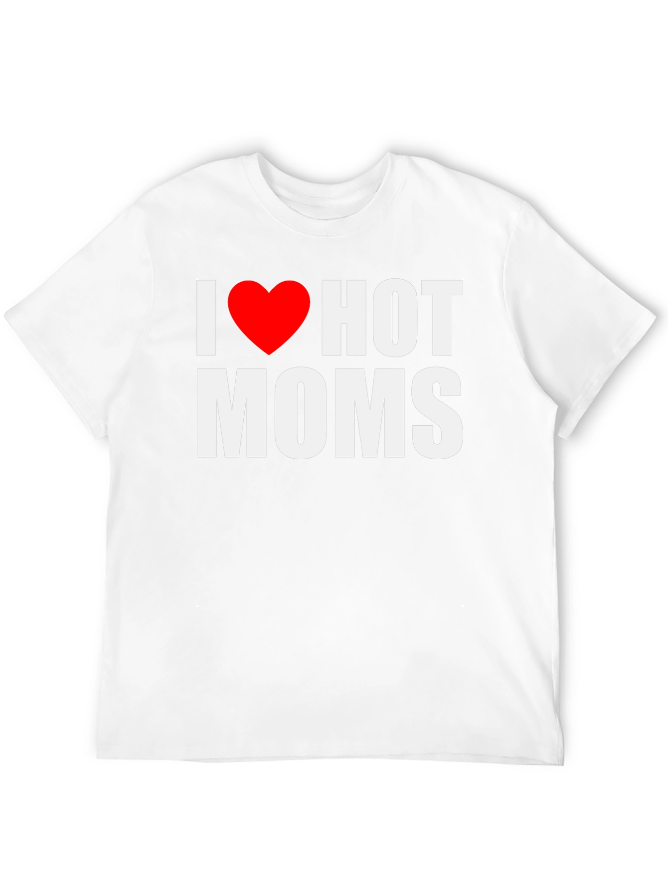 I Heart Hot Moms Black Graphic Tee