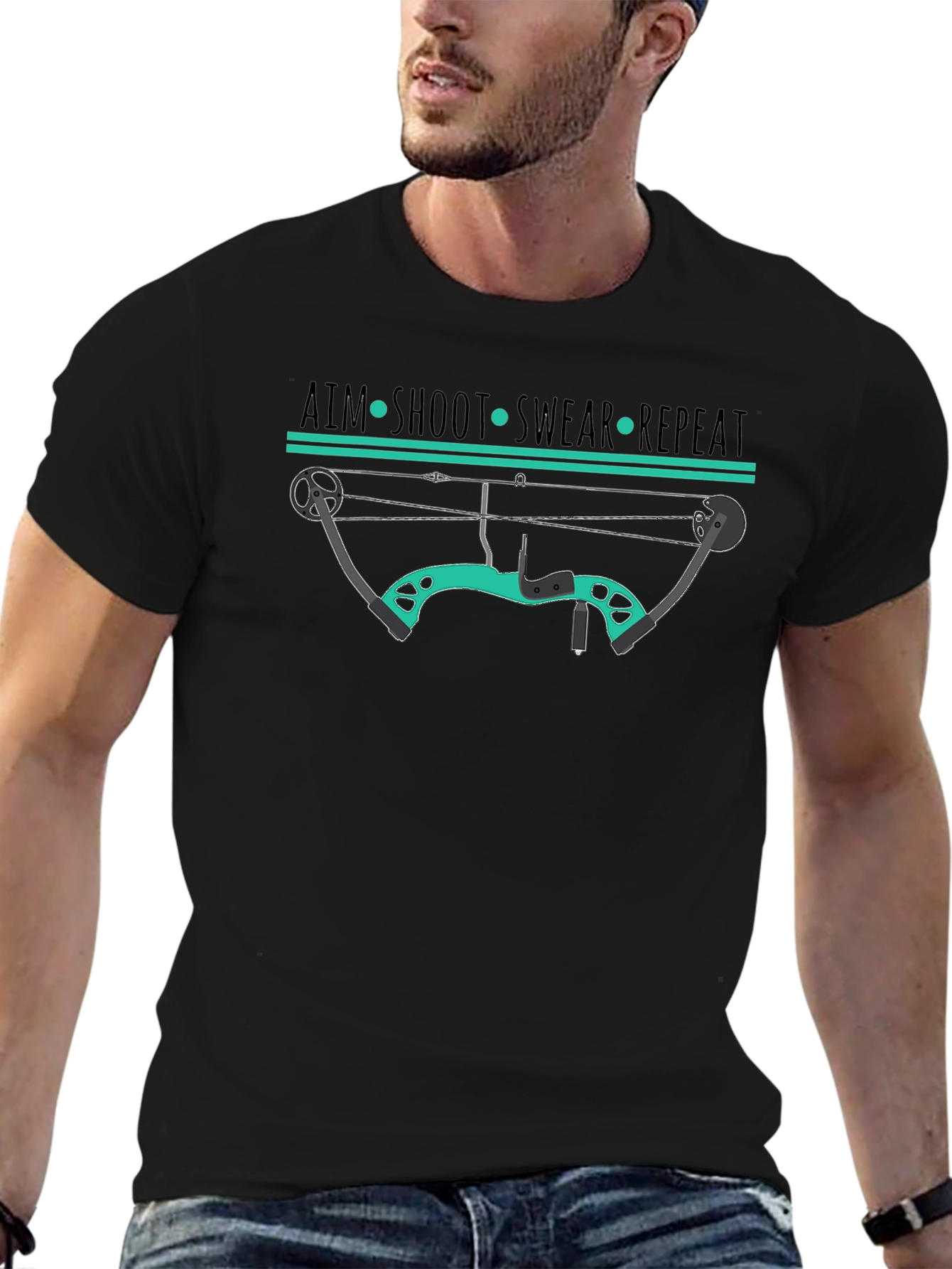 Aim Shoot Swear Repeat T-Shirt