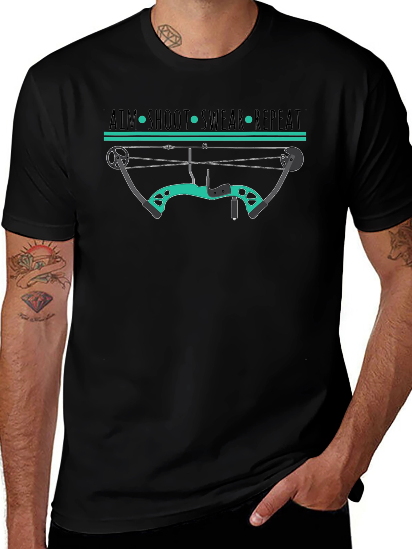 Aim Shoot Swear Repeat T-Shirt