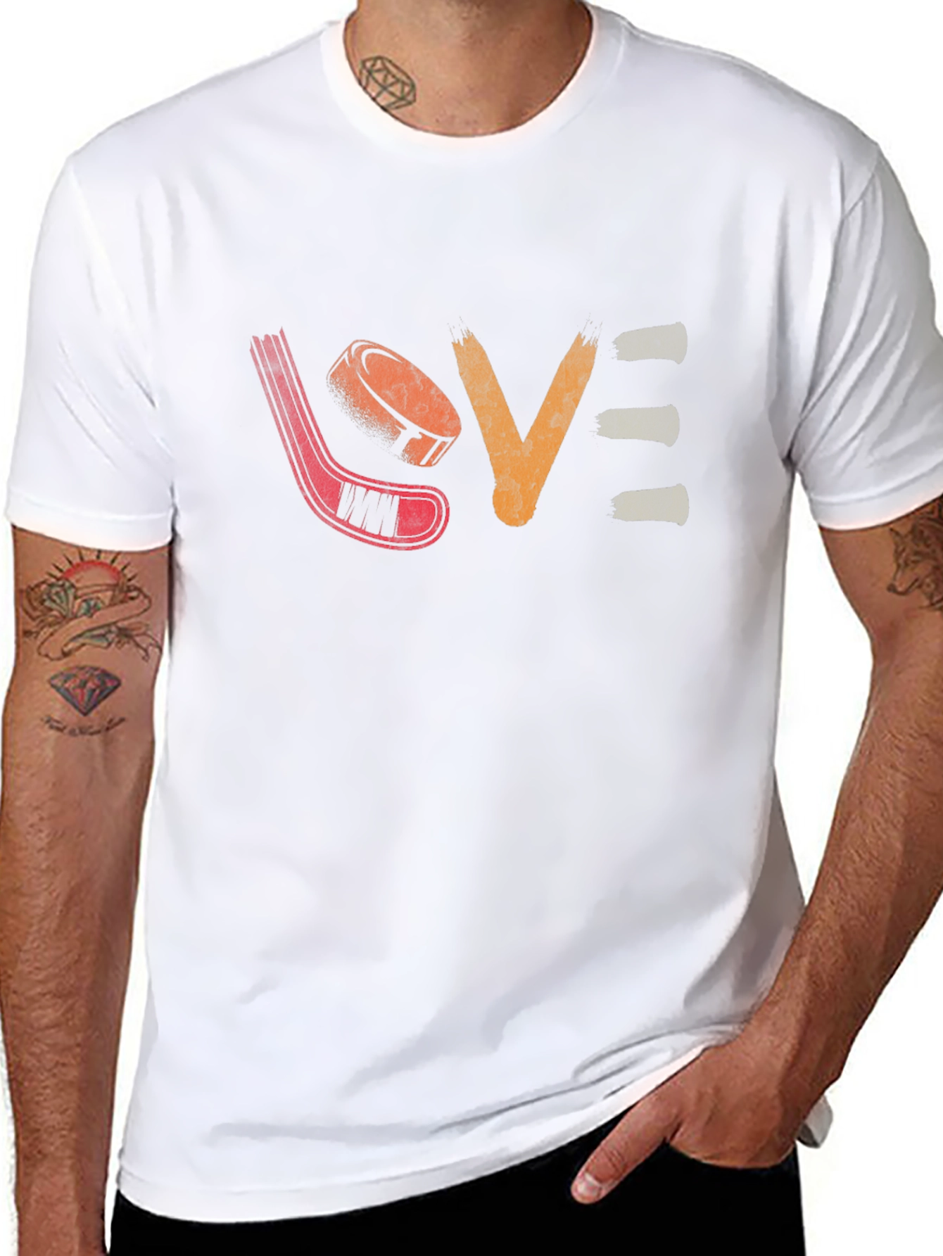 Hockey Love Graphic T-Shirt - Black